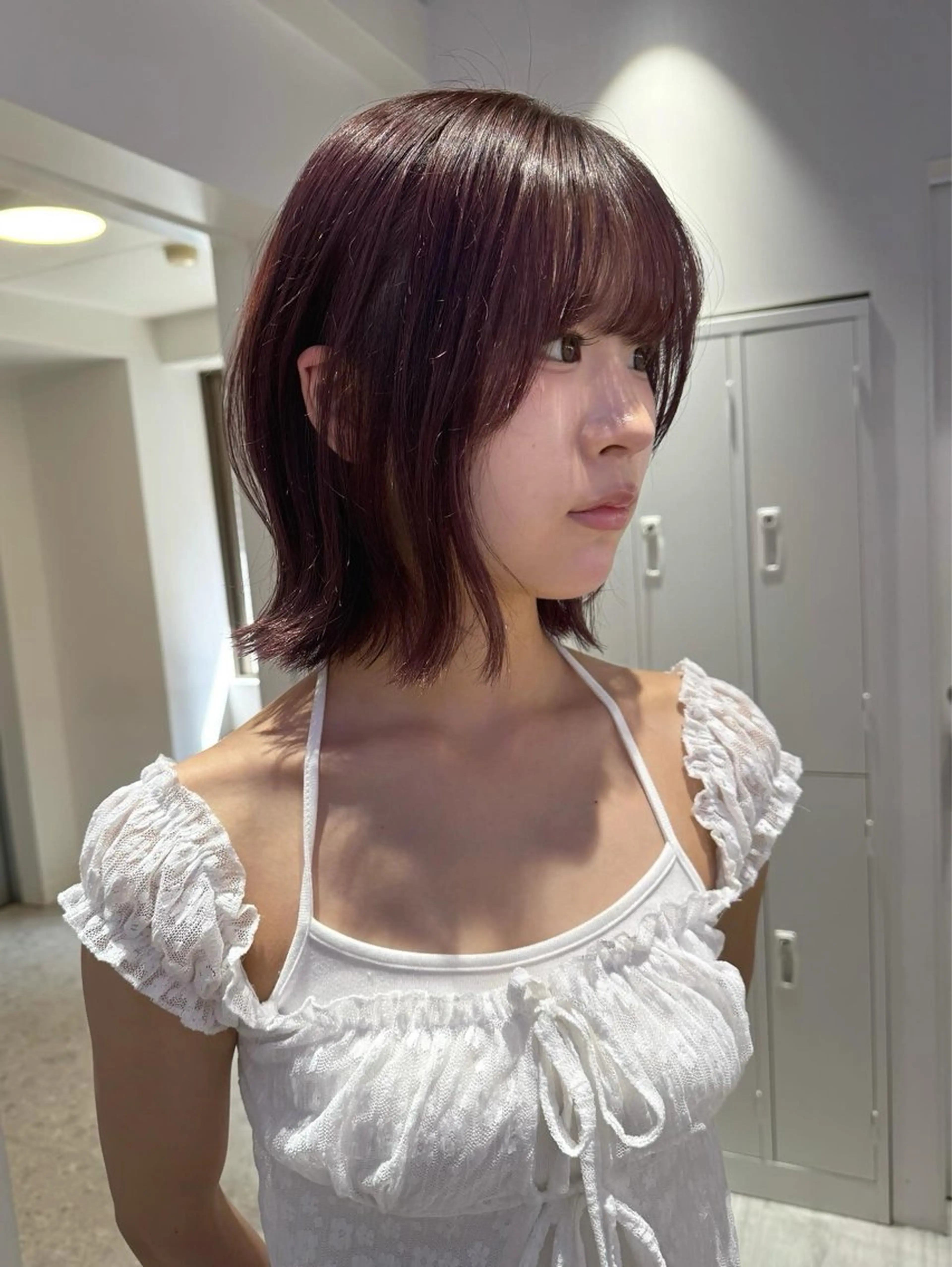 ショート カラー ブリーチ ラベンダーカラー ブリーチなしカラー ピンクカラー ピンクラベンダー ヘアカラー トリートメント Ami/艶カラー/ レイヤー/ハイトーンのヘアスタイル