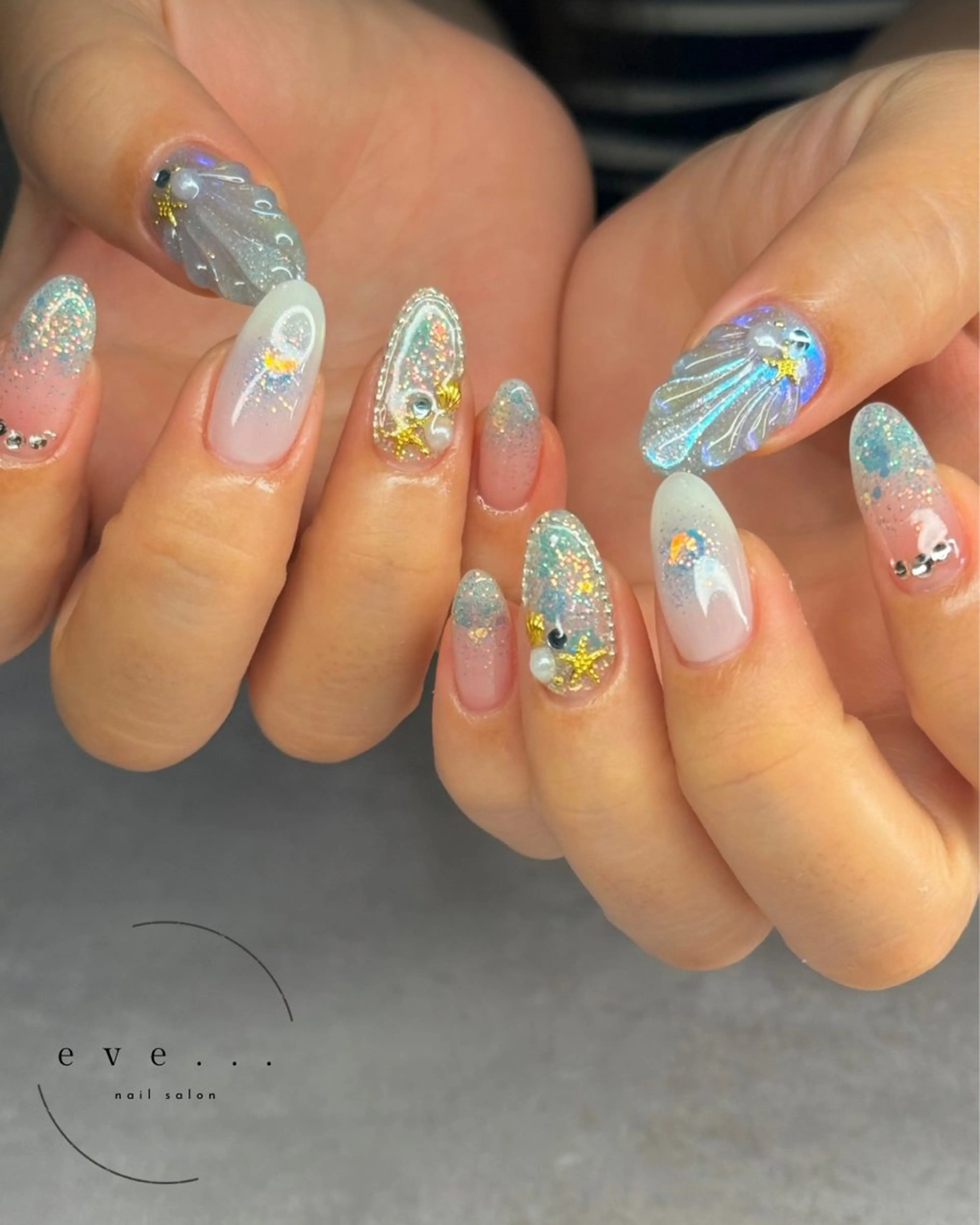 ネイル 夏ネイル ハンドネイル nail salon eve...のネイルデザイン
