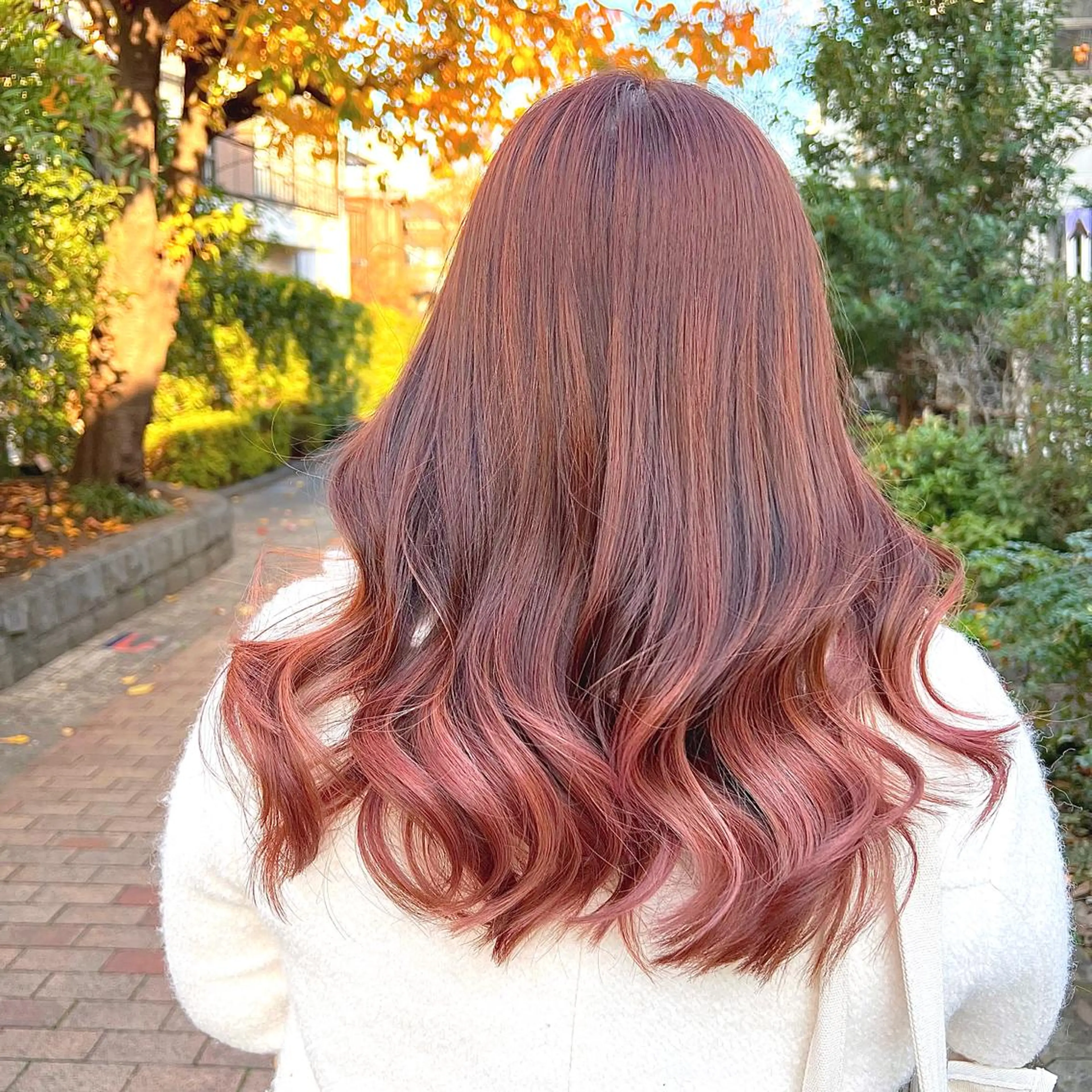 ミディアム カラー パーマ stylist田口 祐歩のヘアスタイル