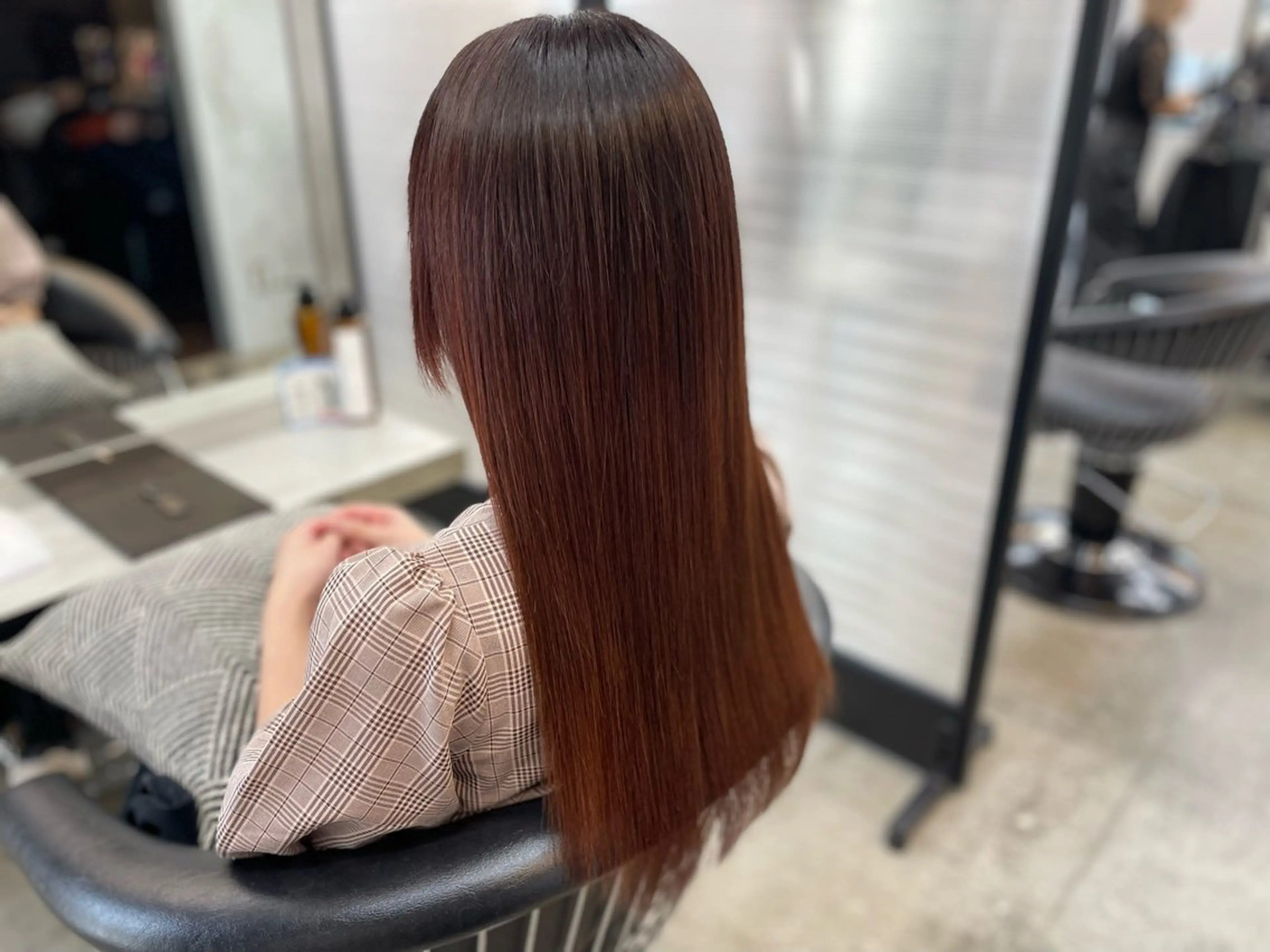 ロング ピンクブラウン カット ヘアカラー メンズ指名多数 ✂︎松本明日翔のヘアスタイル