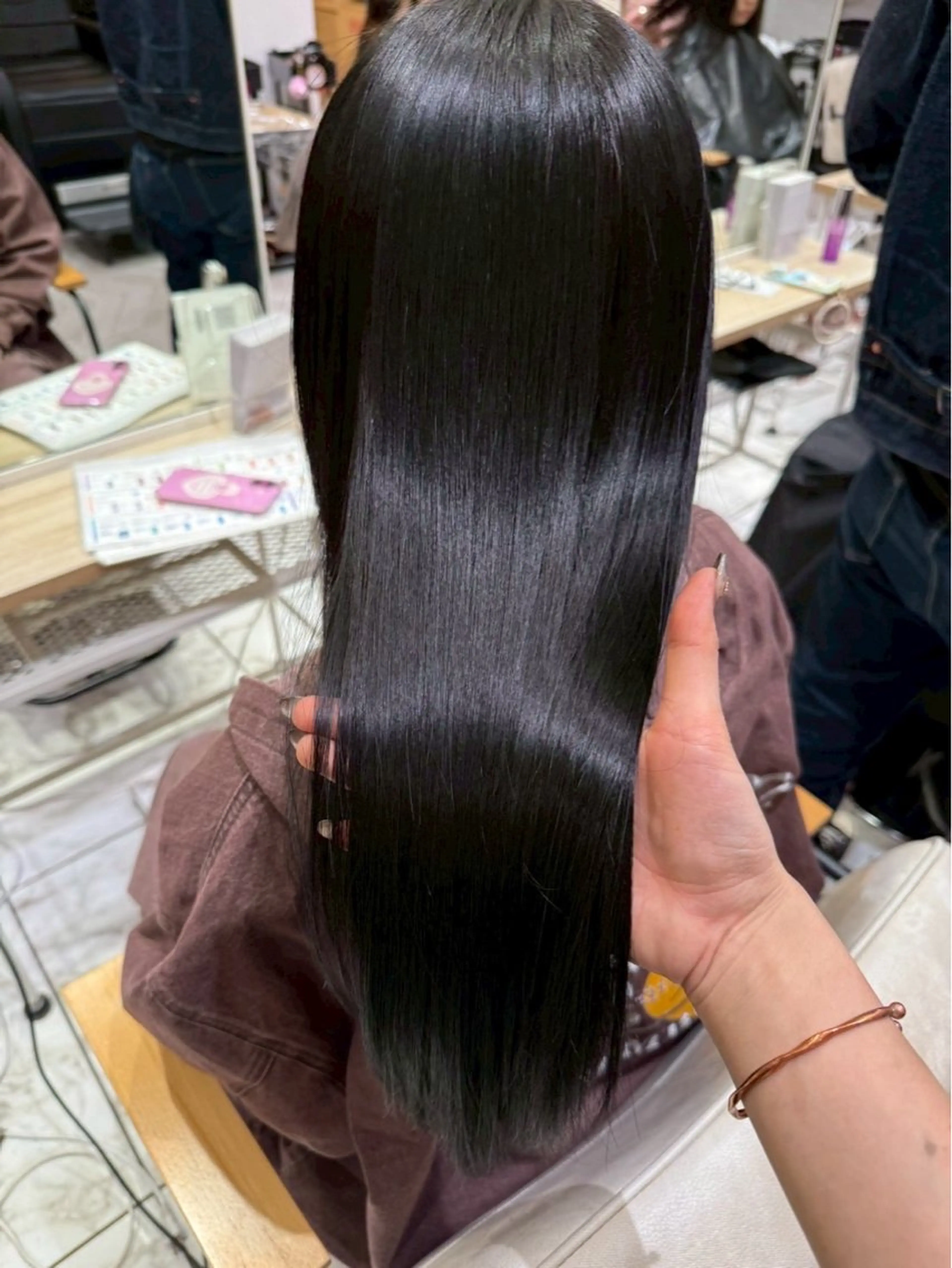 ロング カラー カット トリートメント ハイトーンカラー🫧 🥣KYOKAのヘアスタイル