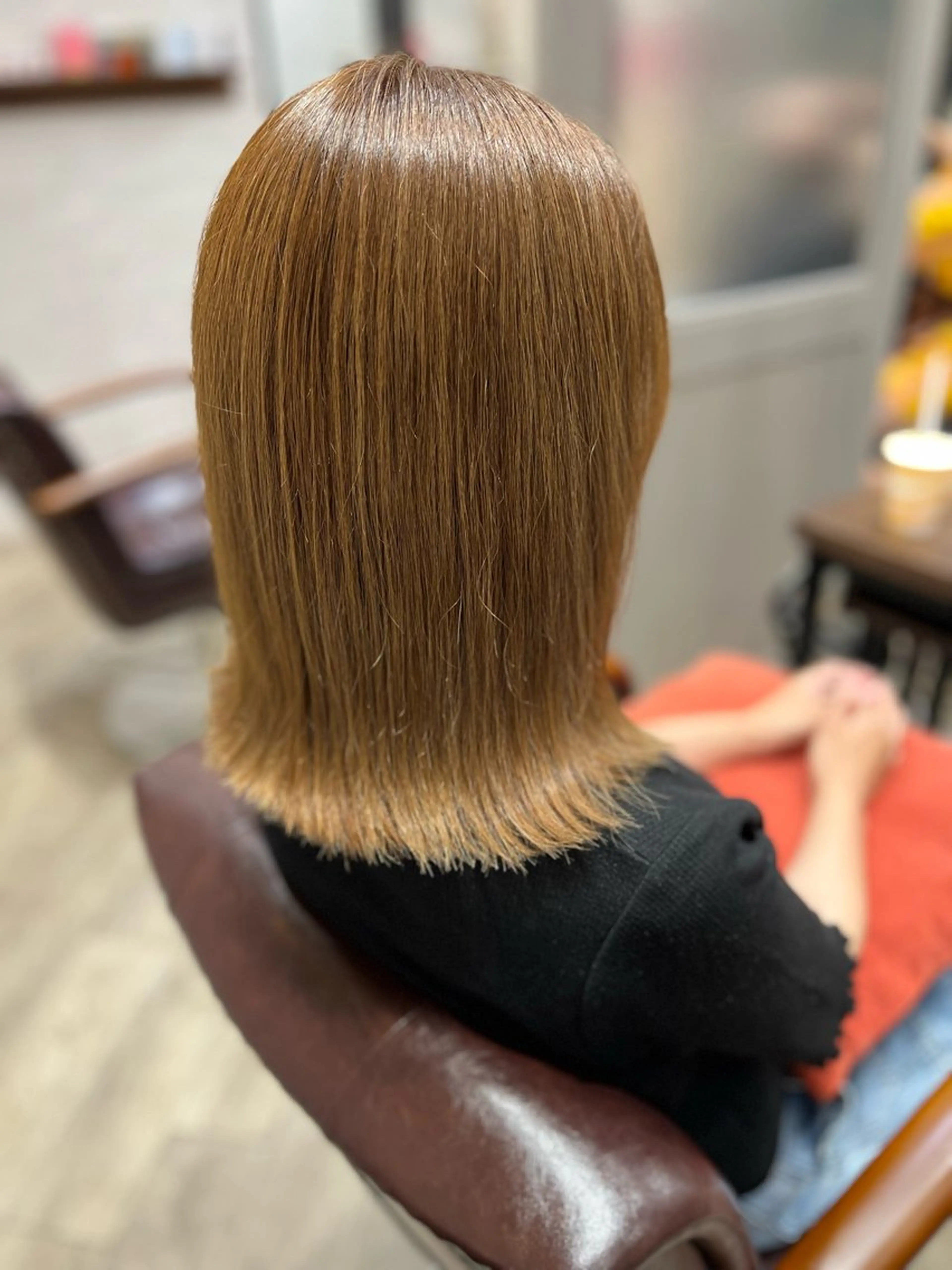 ミディアム カラー ベージュカラー ミルクティーベージュ カット ヘアカラー トリートメント 🫧ぷる艶カラー🫧 Yuubi🦩のヘアスタイル