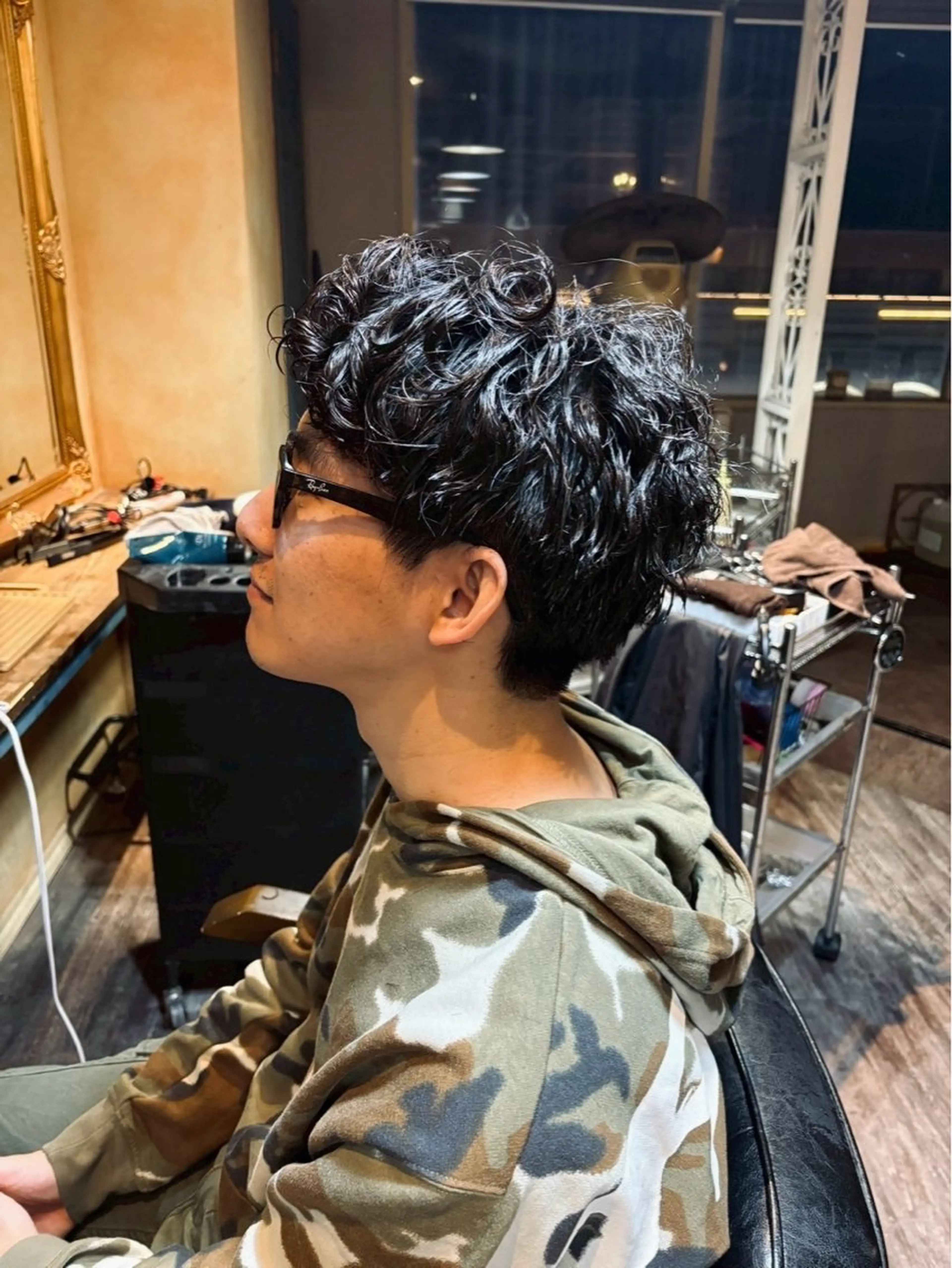 パーマ メンズ 中村 滉太のヘアスタイル