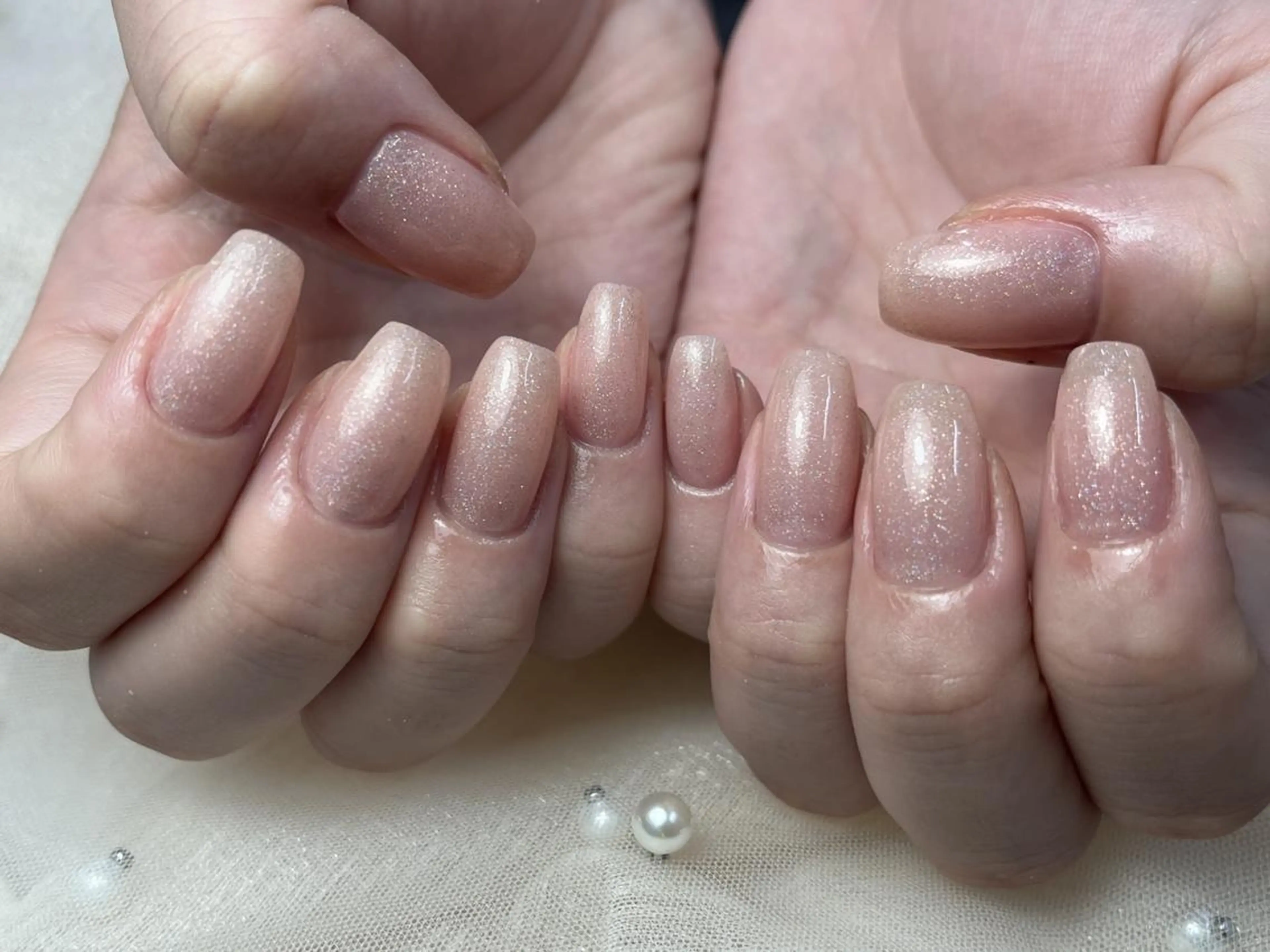 ネイル ラメ(グリッター) オフィスネイル シンプルネイル ハンドネイル ToliyDeliy Nail Salonのネイルデザイン