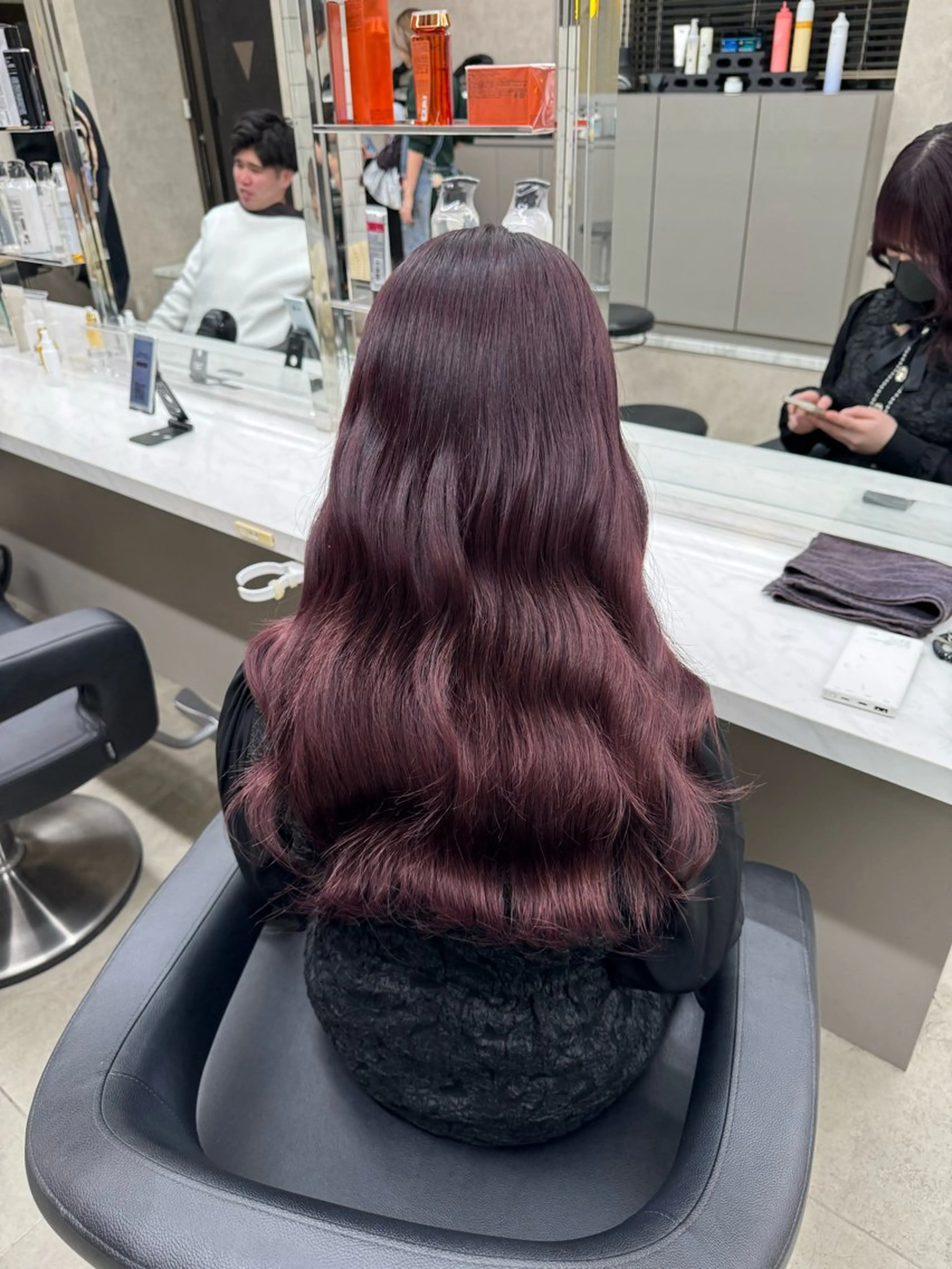 ミディアム カラー パーマ ヘアアレンジ メンズ キッズ 韓国系🇰🇷🩶 艶暗髪/MEIのヘアスタイル