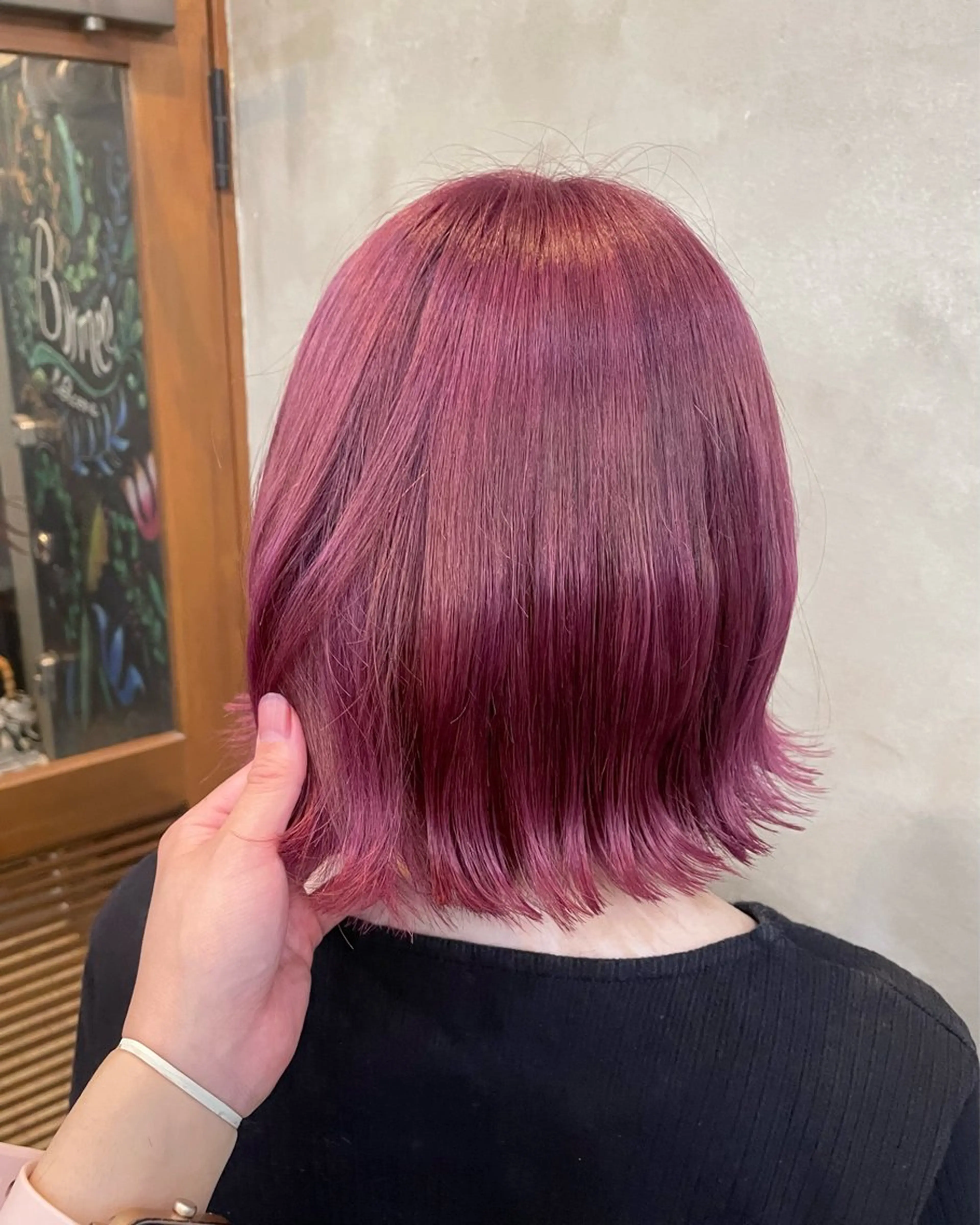 ショート ヘアカラー 【ピンク/韓国ヘア/ ヘアセット】亜海のヘアスタイル