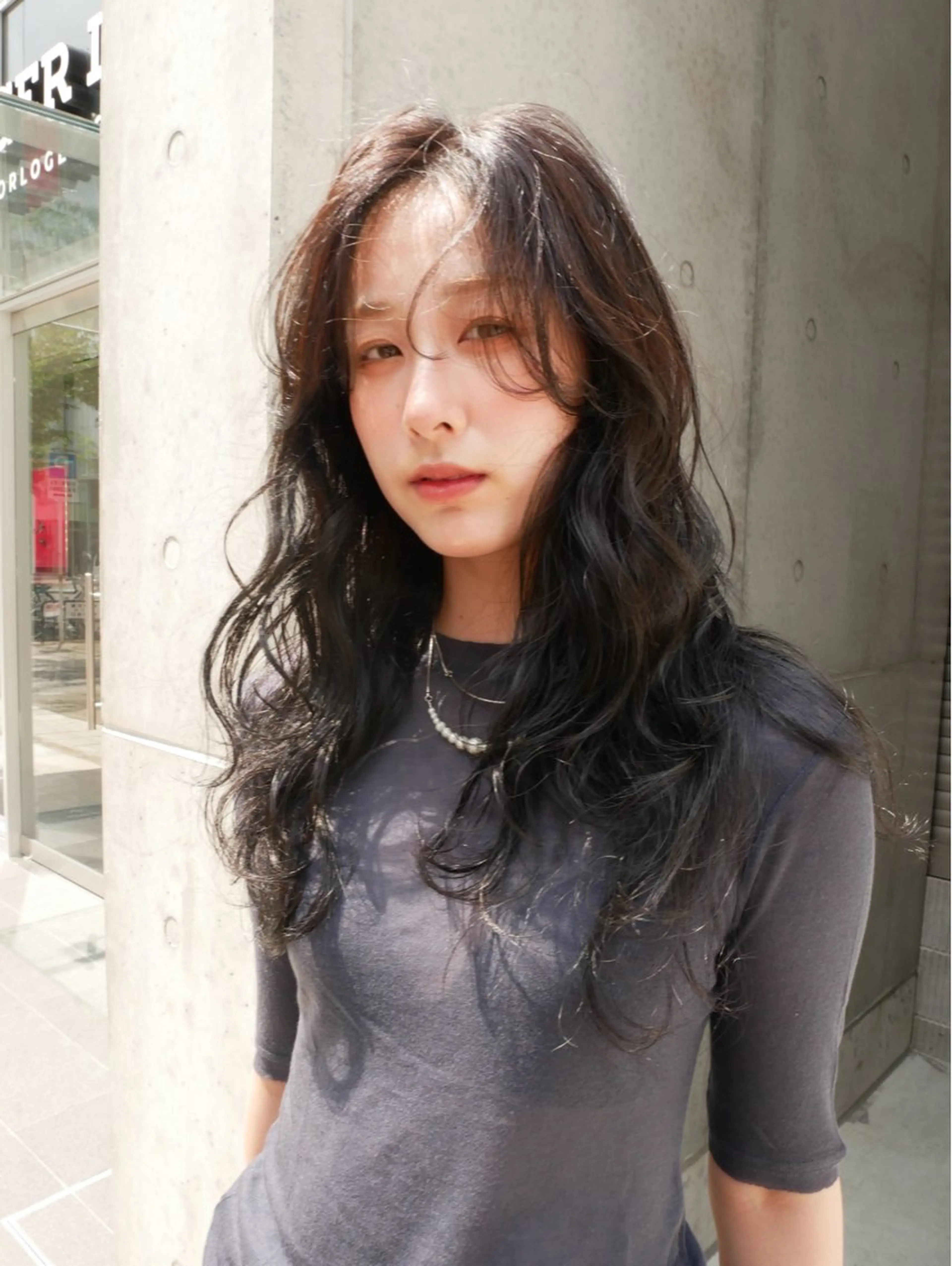 ロング カラー カット ヘアカラー トリートメント 森田遥奈/透明感カラ ー/似合わせカットのヘアスタイル