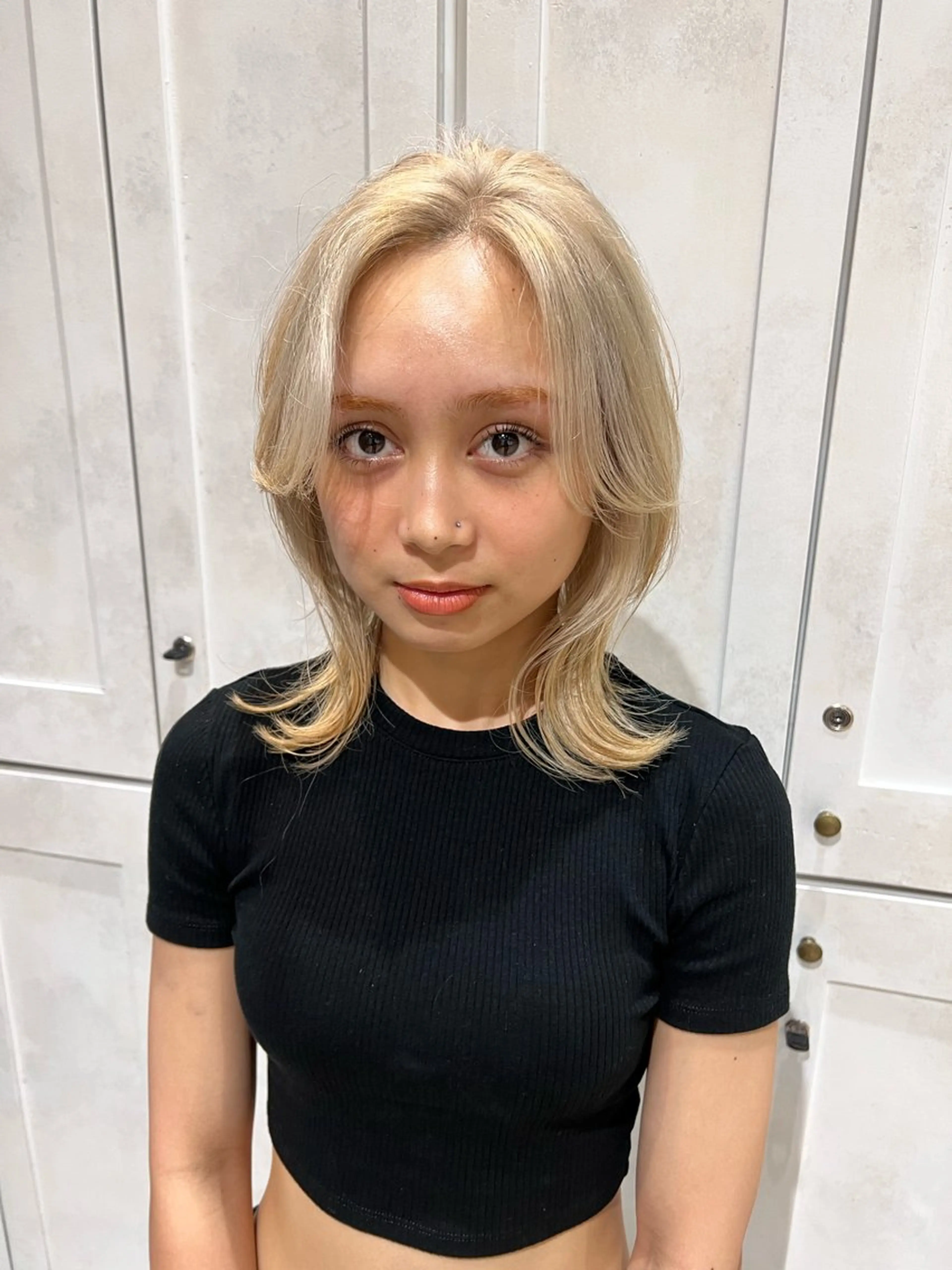 ミディアム カラー 名古屋/落ちる黒 黒染め落としのヘアスタイル