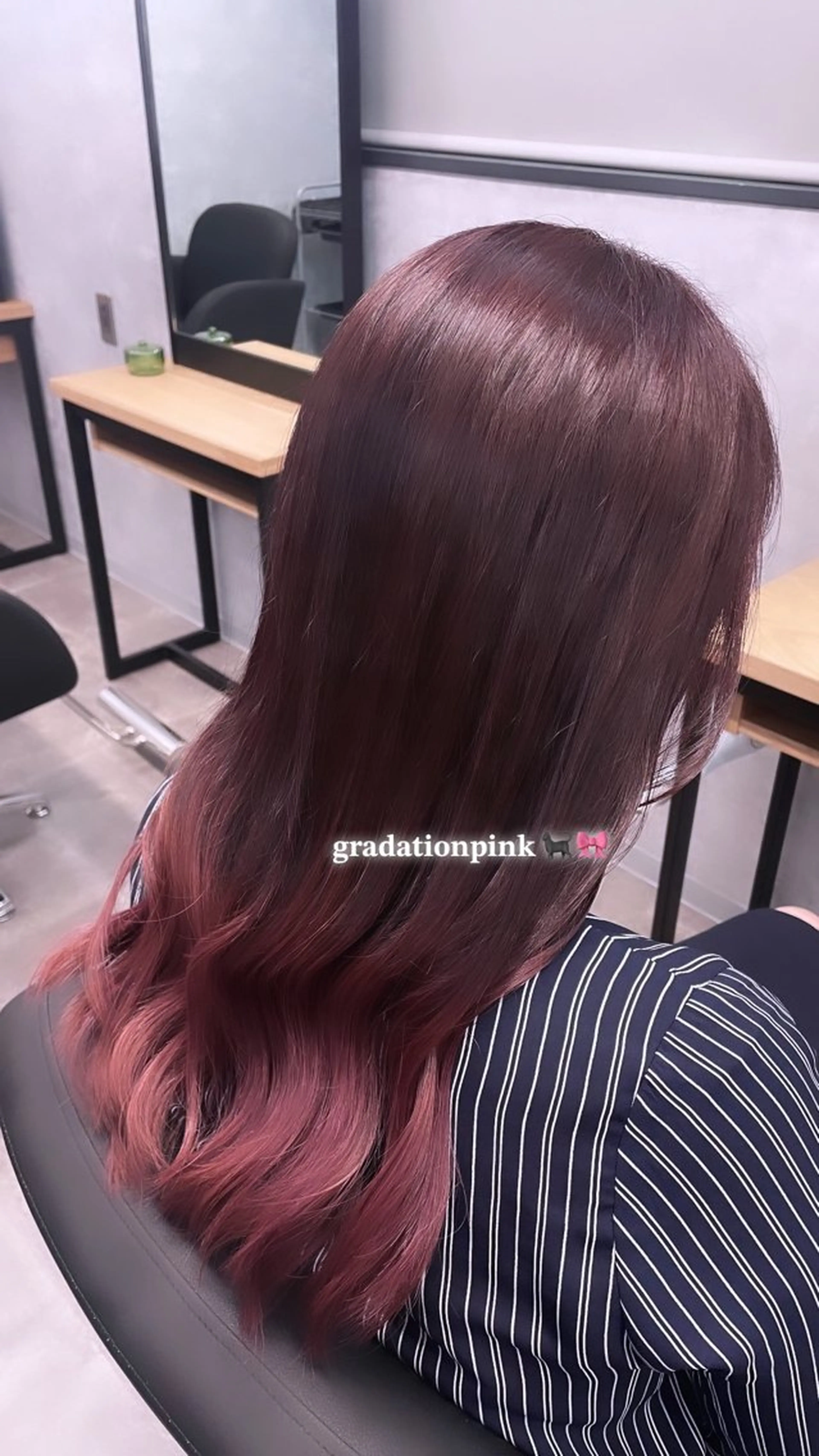 セミロング カラー ブリーチ ブラウンカラー ピンクカラー ピンクブラウン 🪡 KIMU🪡🎀のヘアスタイル