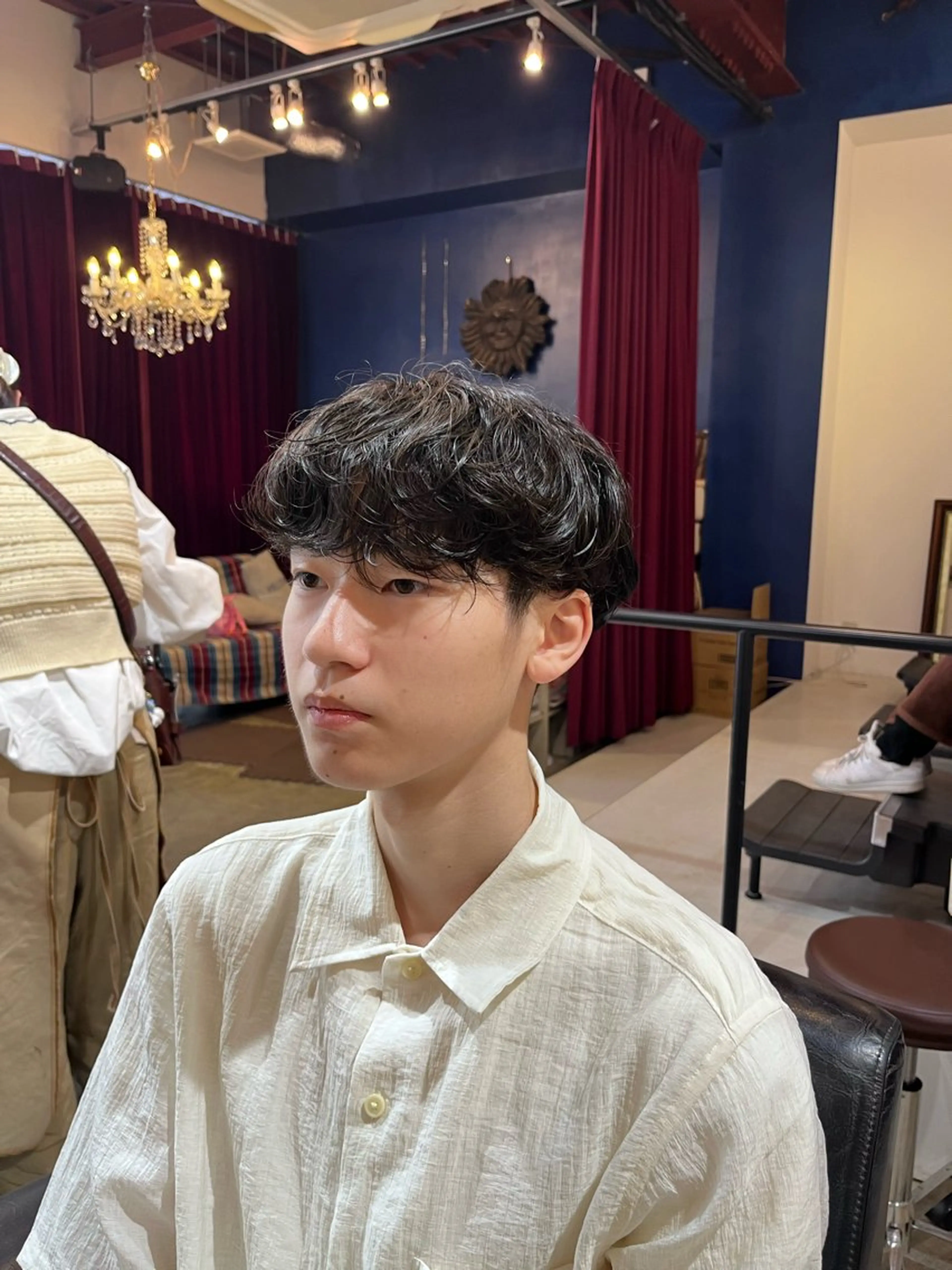 ショート パーマ メンズ メンズパーマ カット パーマ トイ ハルトのヘアスタイル