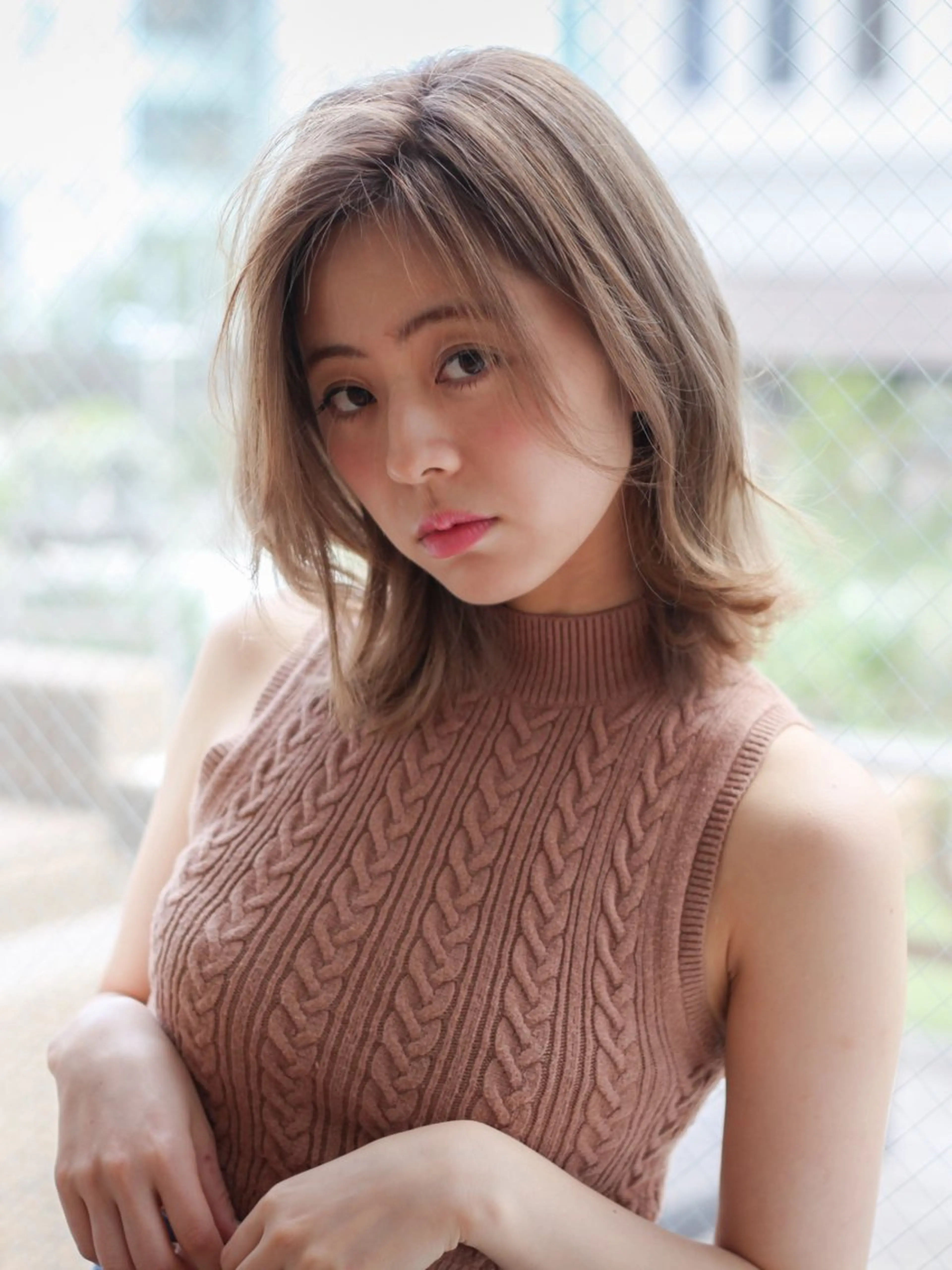 ミディアム カラー パーマ ヘアアレンジ ハイトーンカラー カット ヘアカラー トリートメント VIVIE【ヴィヴィ】所属・髪質改善/韓国風 レイヤー/田村祐樹のヘアスタイル