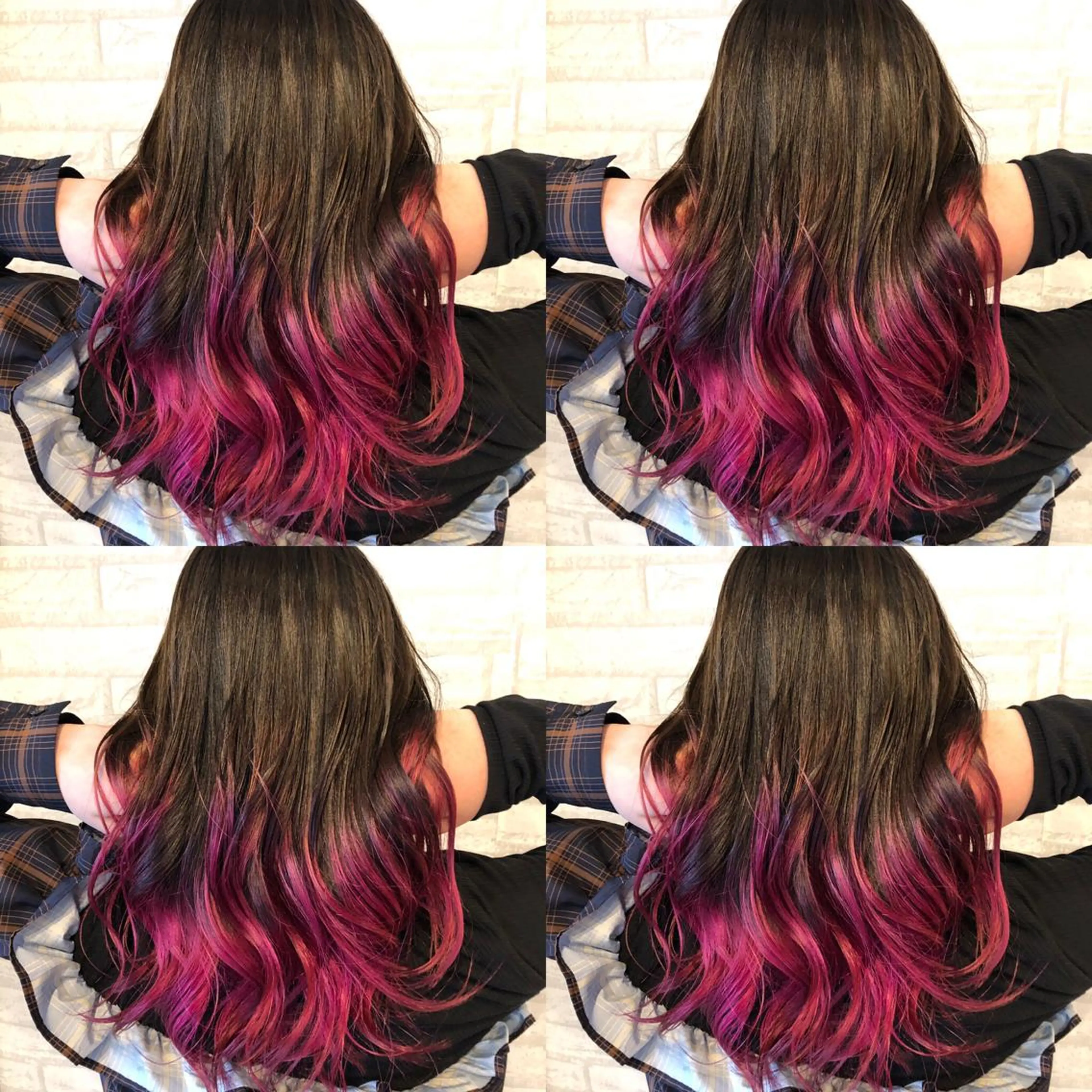 ミディアム カラー ブリーチ ピンクカラー トリートメント カット ヘアカラー トリートメント JILBLAN京都 ショート/ハイライトのヘアスタイル