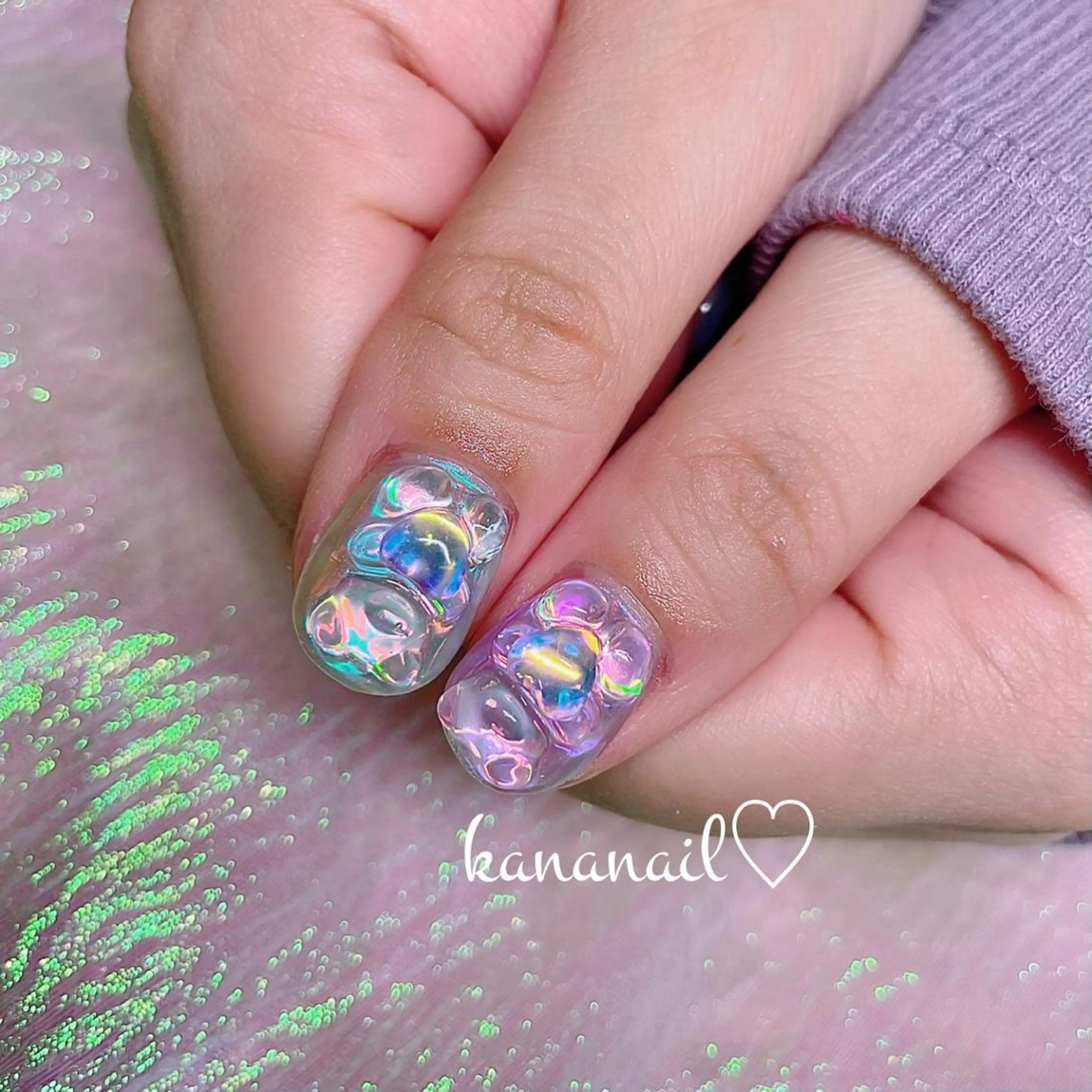 ネイル 氷ネイル・うるうるネイル kananail ♡のネイルデザイン