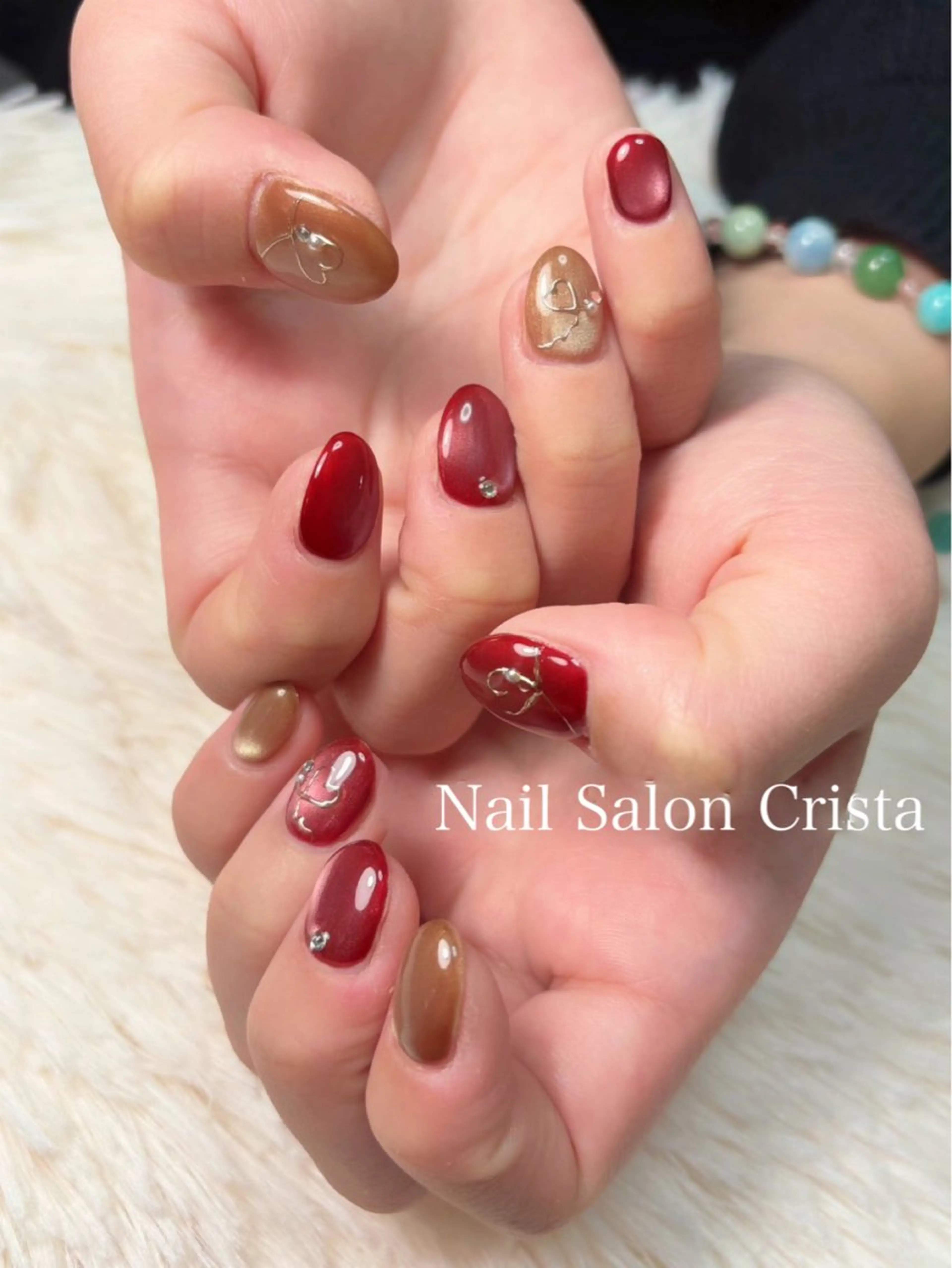 ネイル ジェルネイル マグネットネイル パラジェル ハンドネイル CRISTA所属・CRISTA MOMOのネイルデザイン