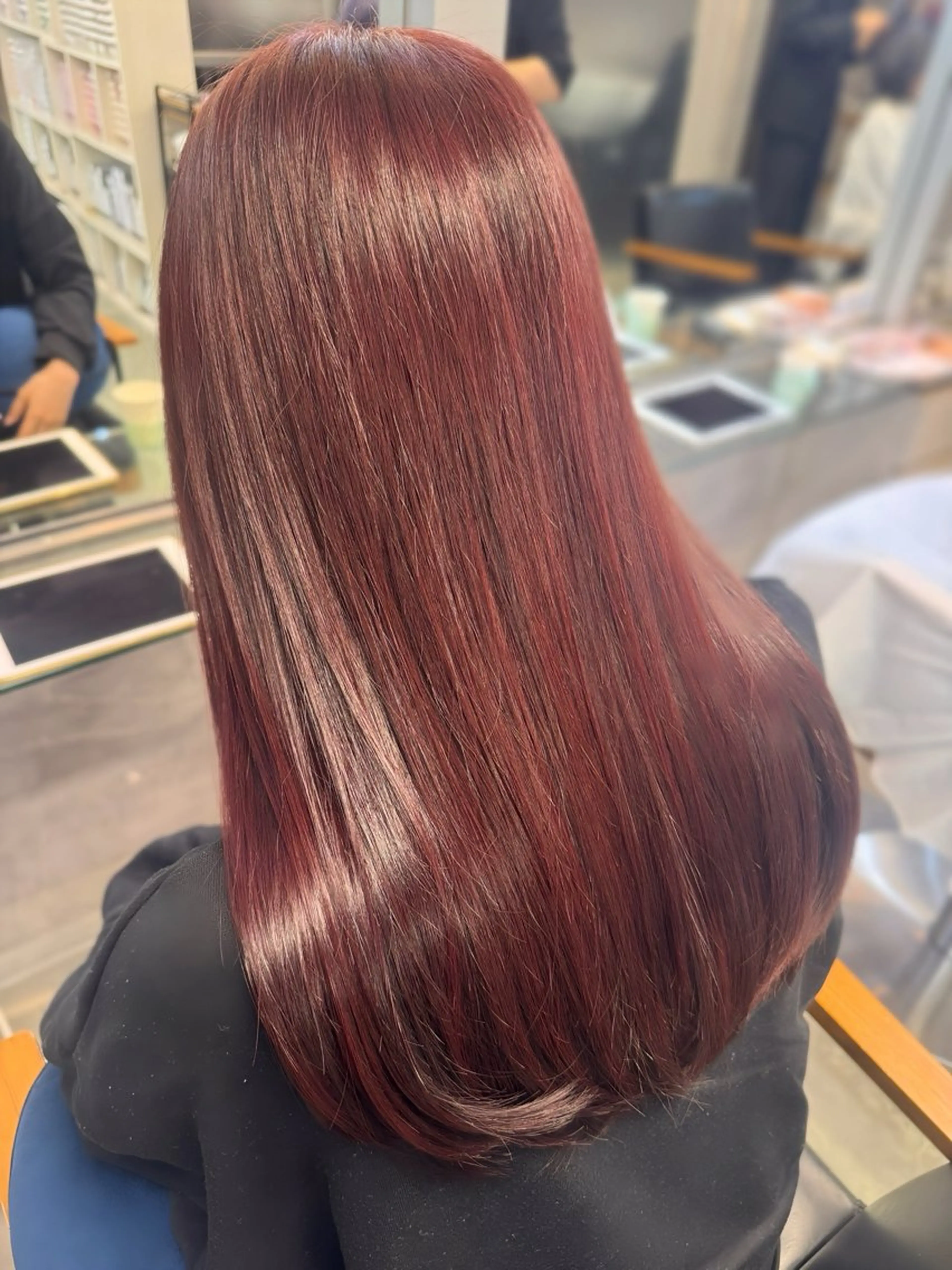 【全員】ブリーチ無し暖色専用カラー+3ステップトリートメント付き🩷❣️（ロング料金無し）（カラー・トリートメントのみ）の写真