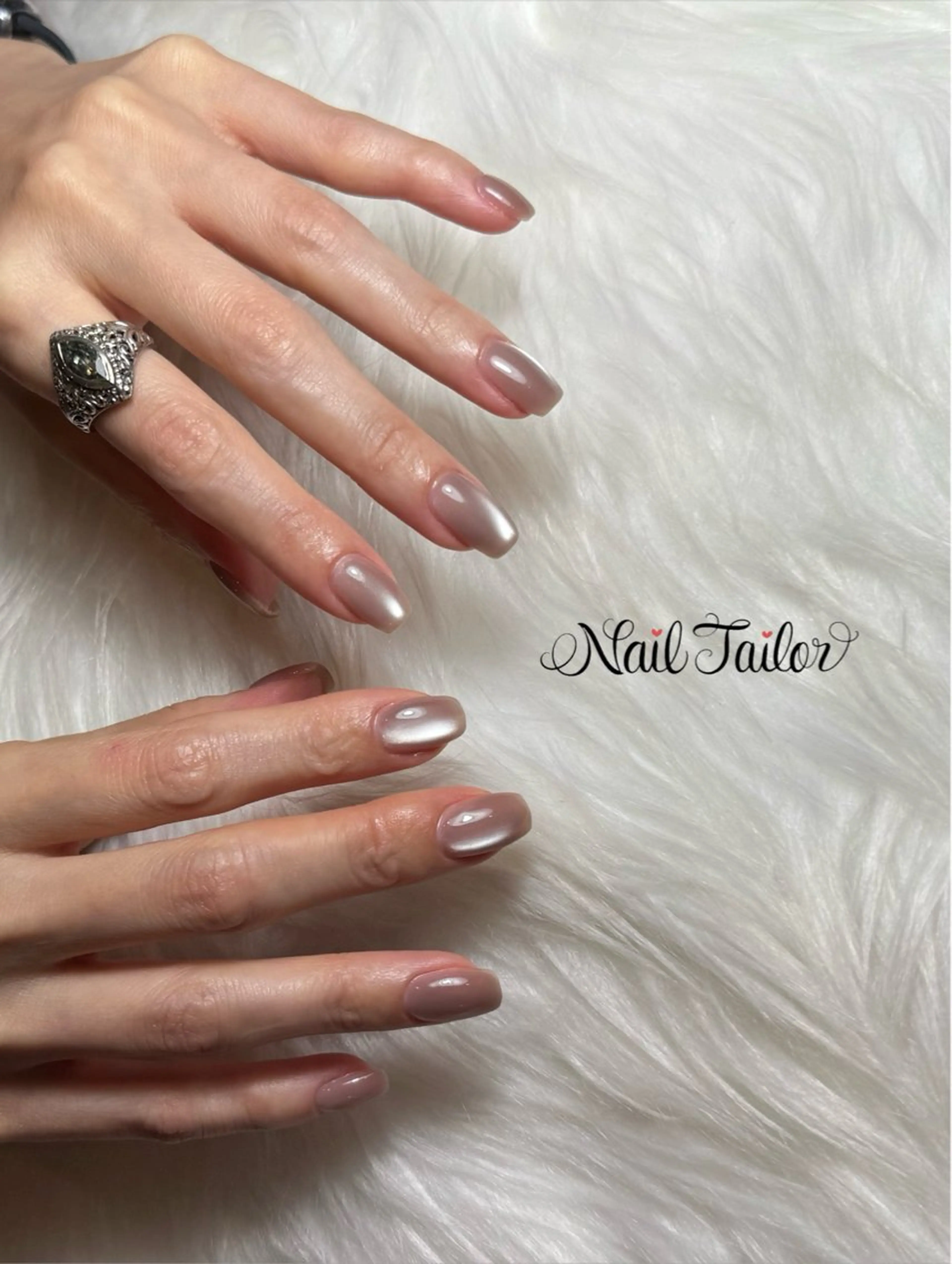 ネイル マグネットネイル オフィスネイル ワンカラーネイル ショートネイル スクエアネイル ハンドネイル NailTailor ネイルテイラーのネイルデザイン