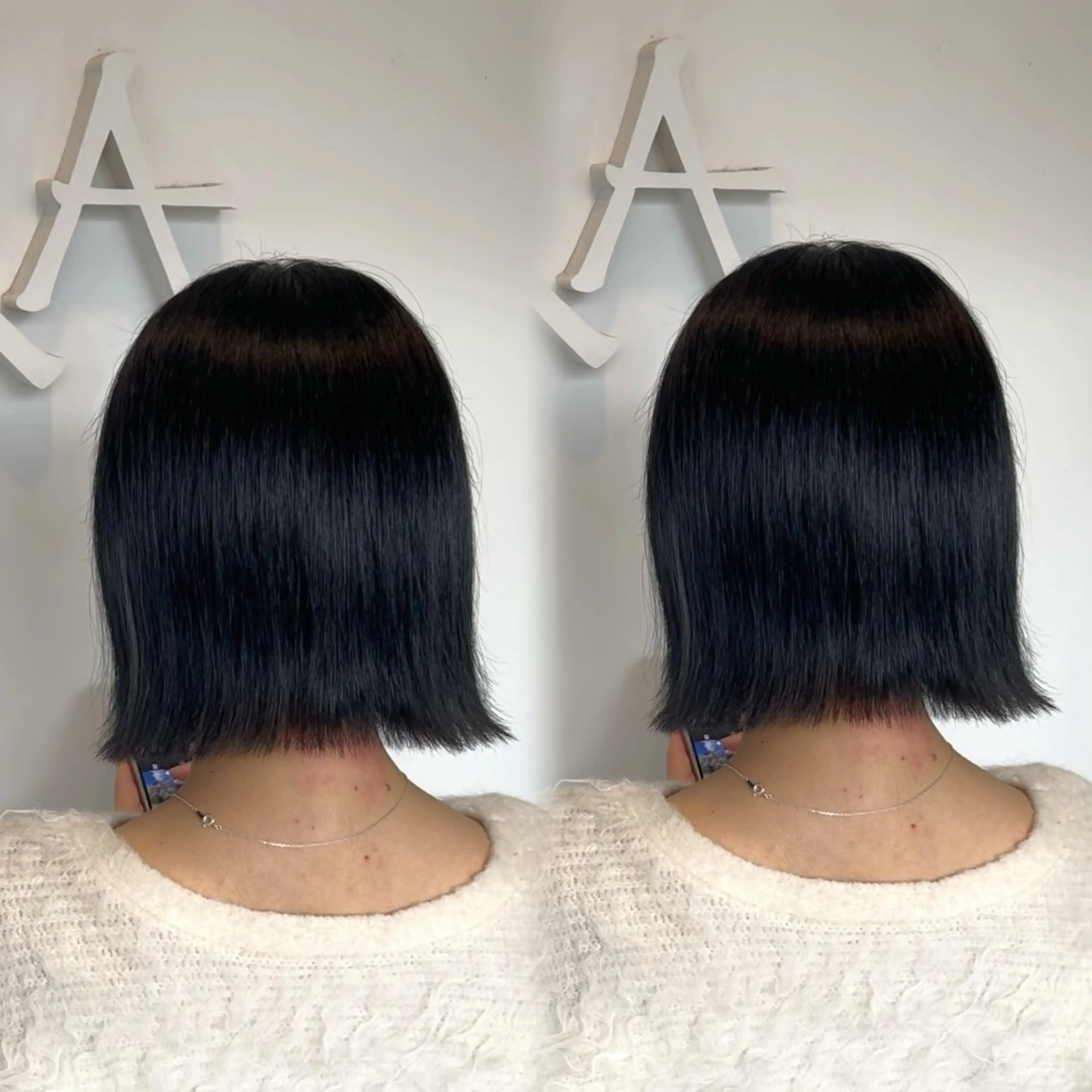 透け感暗髪🩵⭐️【うるおい艶感カラー➕カット✂️】の写真