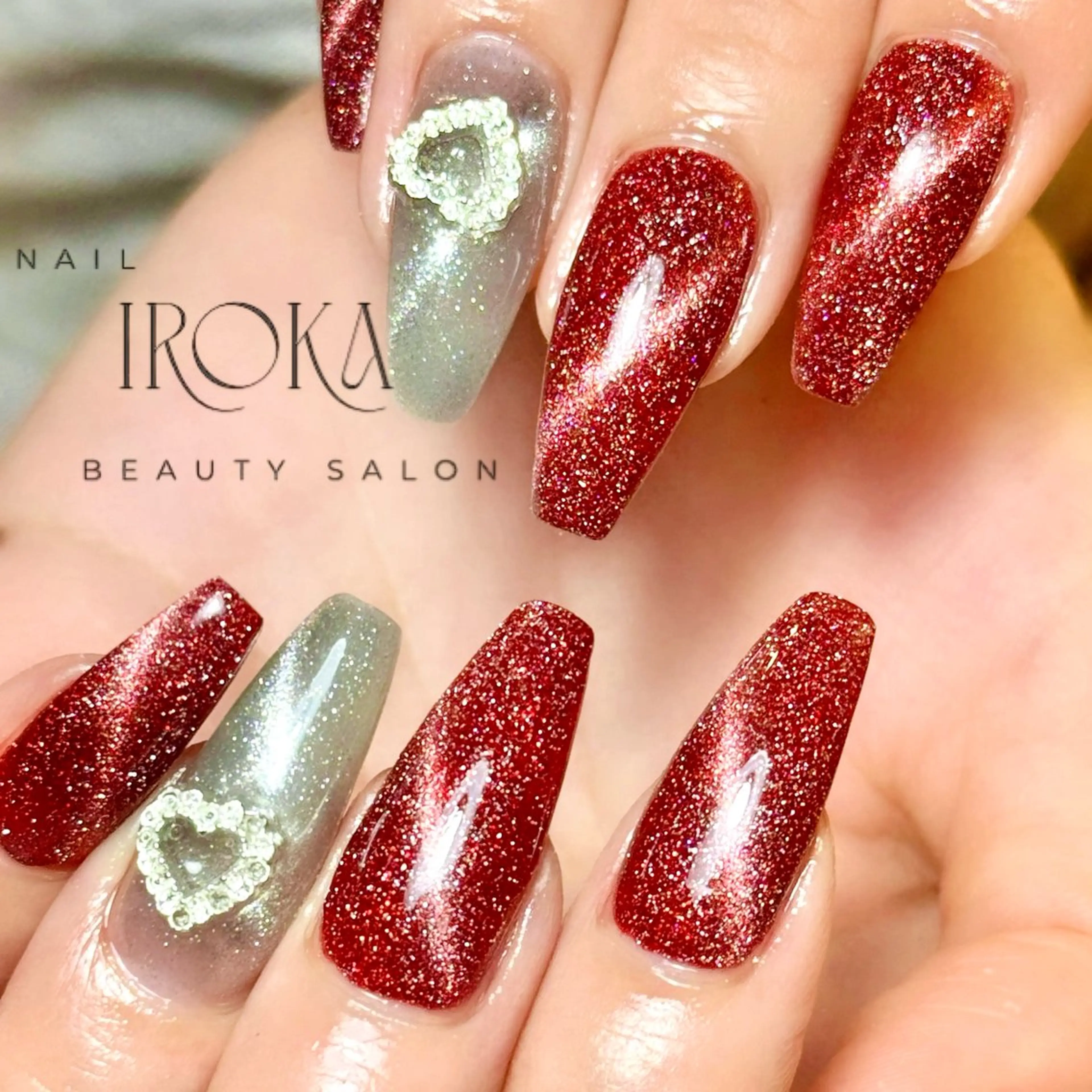 ネイル ラメ(グリッター) マグネットネイル シンプルネイル ｉｒｏｋａ　nail .yukaのネイルデザイン