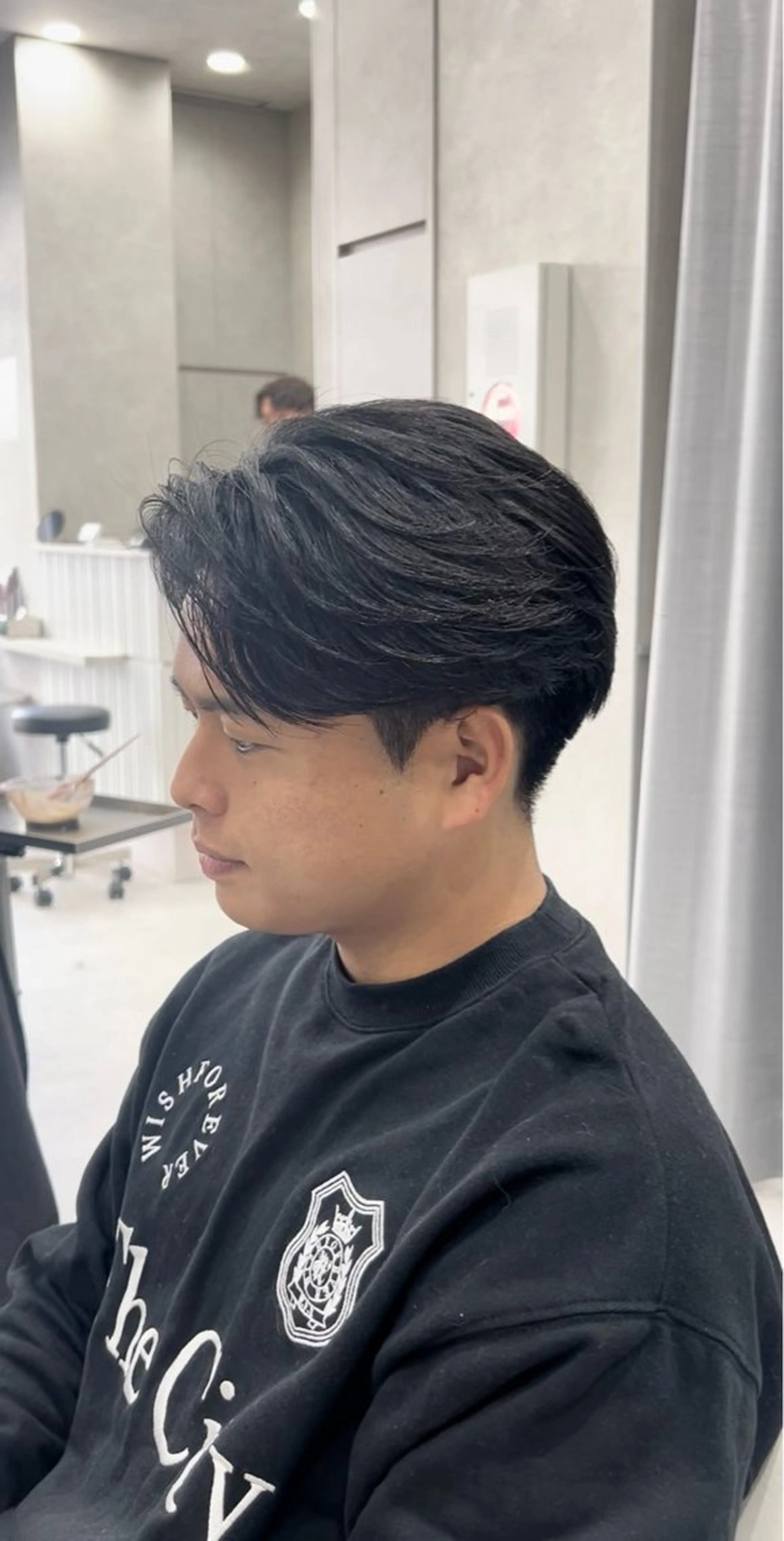 パーマ メンズ 縮毛矯正 カット ヘアカラー 縮毛矯正 毛流れ/メンズパーマ kanata/溝の口のヘアスタイル