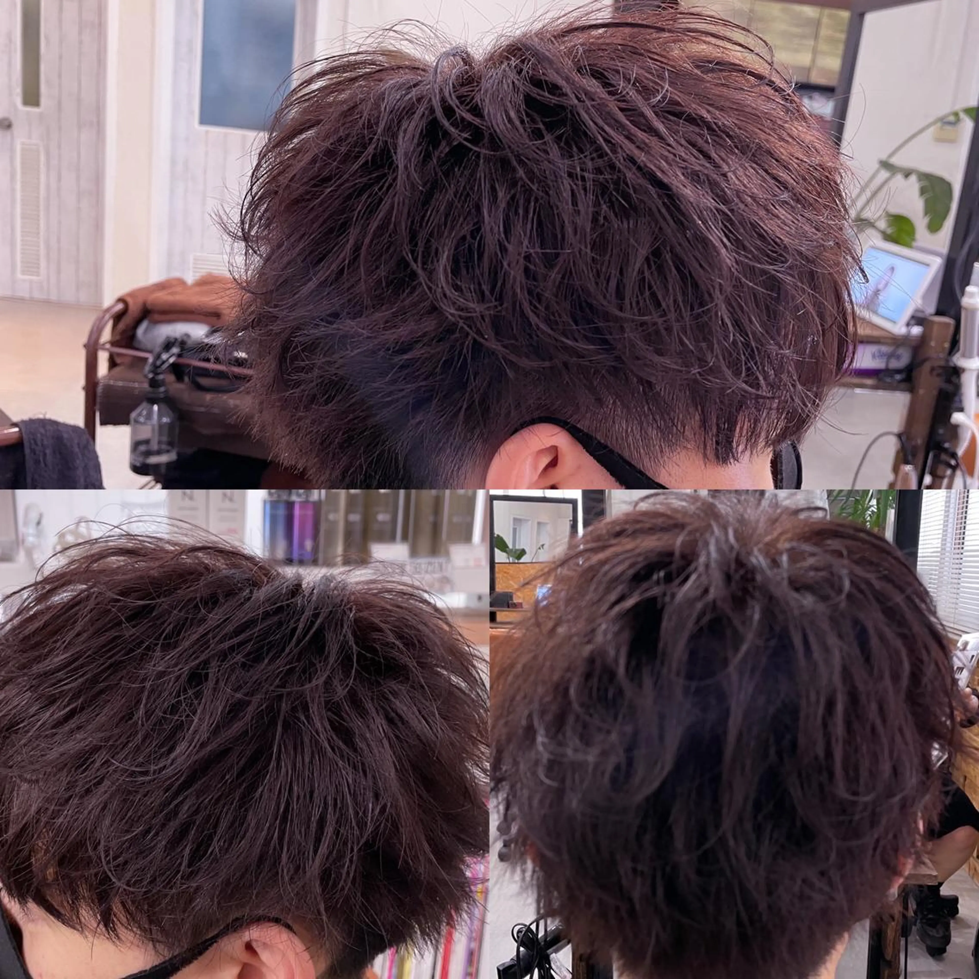 カラー メンズ メンズブリーチ ブリーチ ブリーチなしカラー バイオレットカラー かんばら りょーいのヘアスタイル