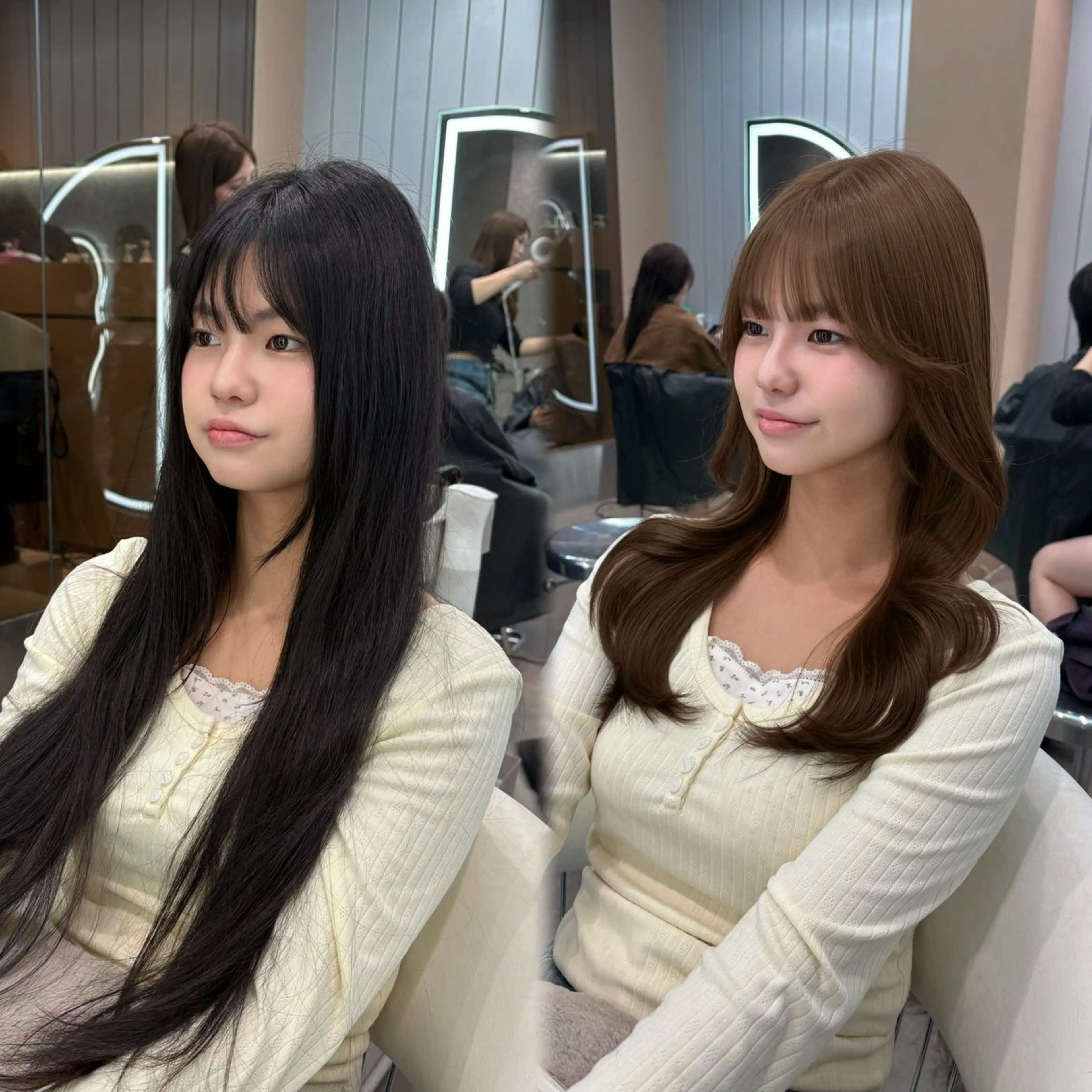 ロング カラー ヘアアレンジ アッシュ 黒髪 ブリーチ ブルーカラー ブルーブラック カット ヘアカラー トリートメント ヘアセット 大宮‎🩵縮毛矯正 レイヤー　佐藤和のヘアスタイル