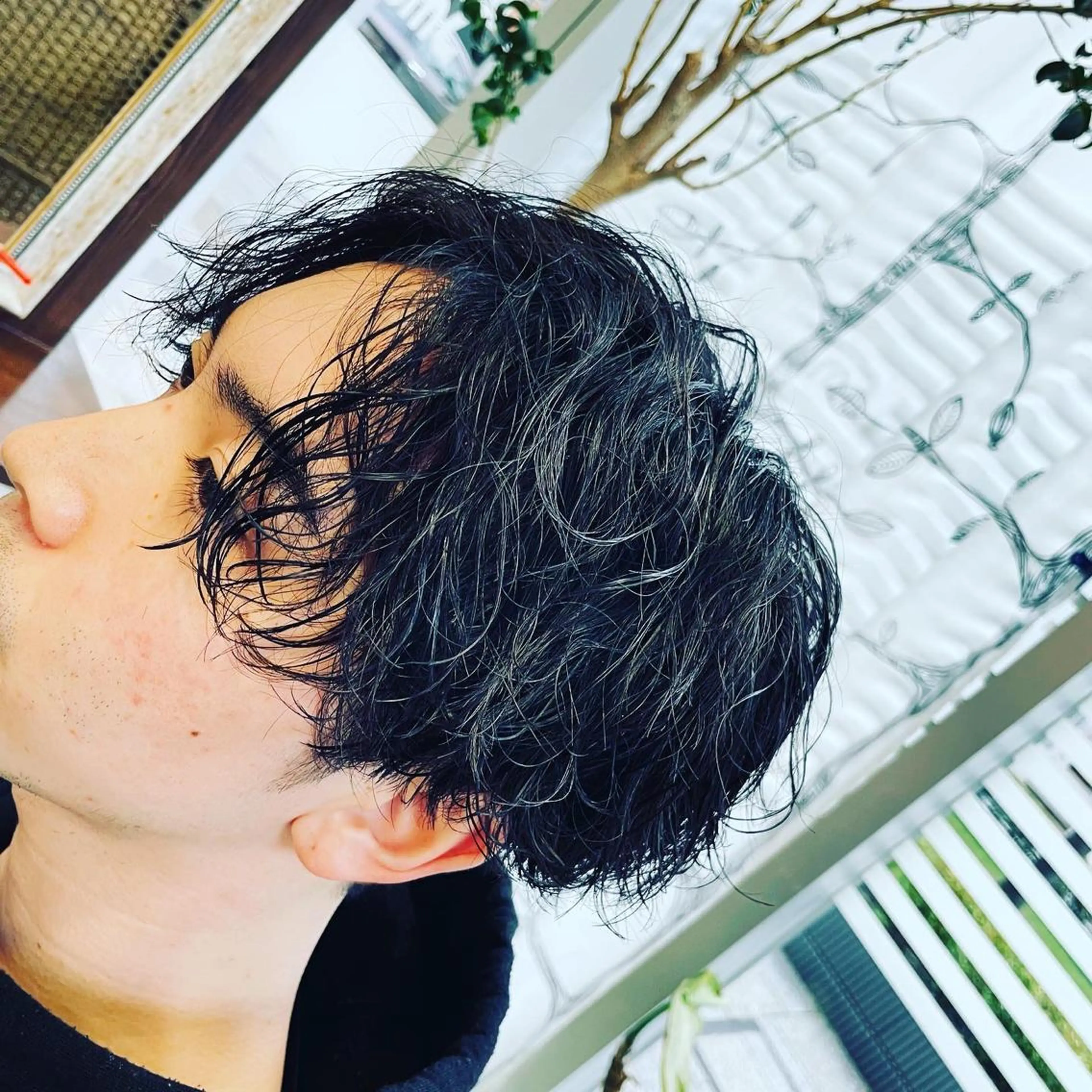 ショート パーマ メンズ カット パーマ ヘアセット share salon　SCENA所属・堤太志 メンズパーマ特化のヘアスタイル