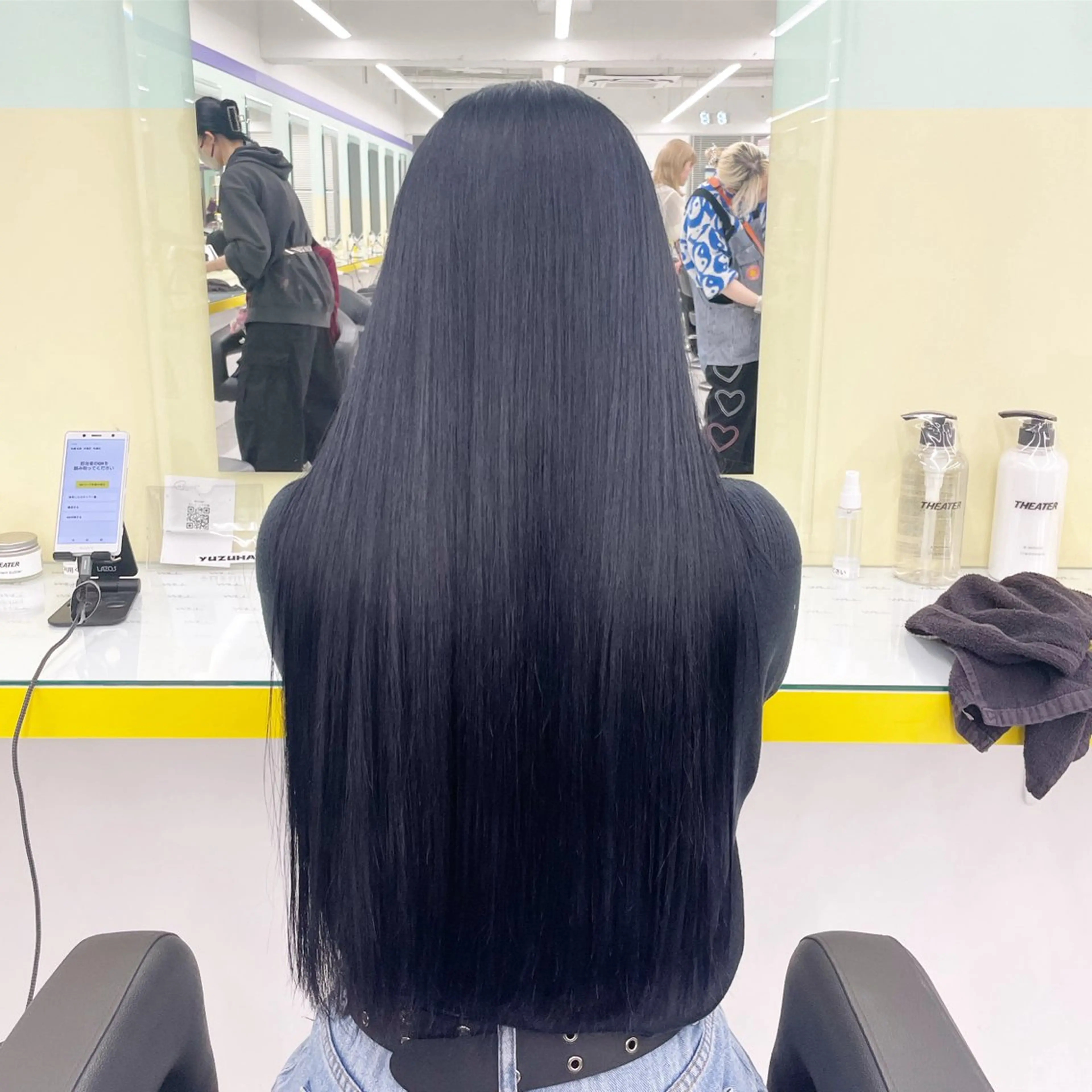 ロング カラー ヘアカラー トリートメント ヘッドスパ ヘアセット 🦋色落ち綺麗カラー メンズYUZU🦋‪のヘアスタイル