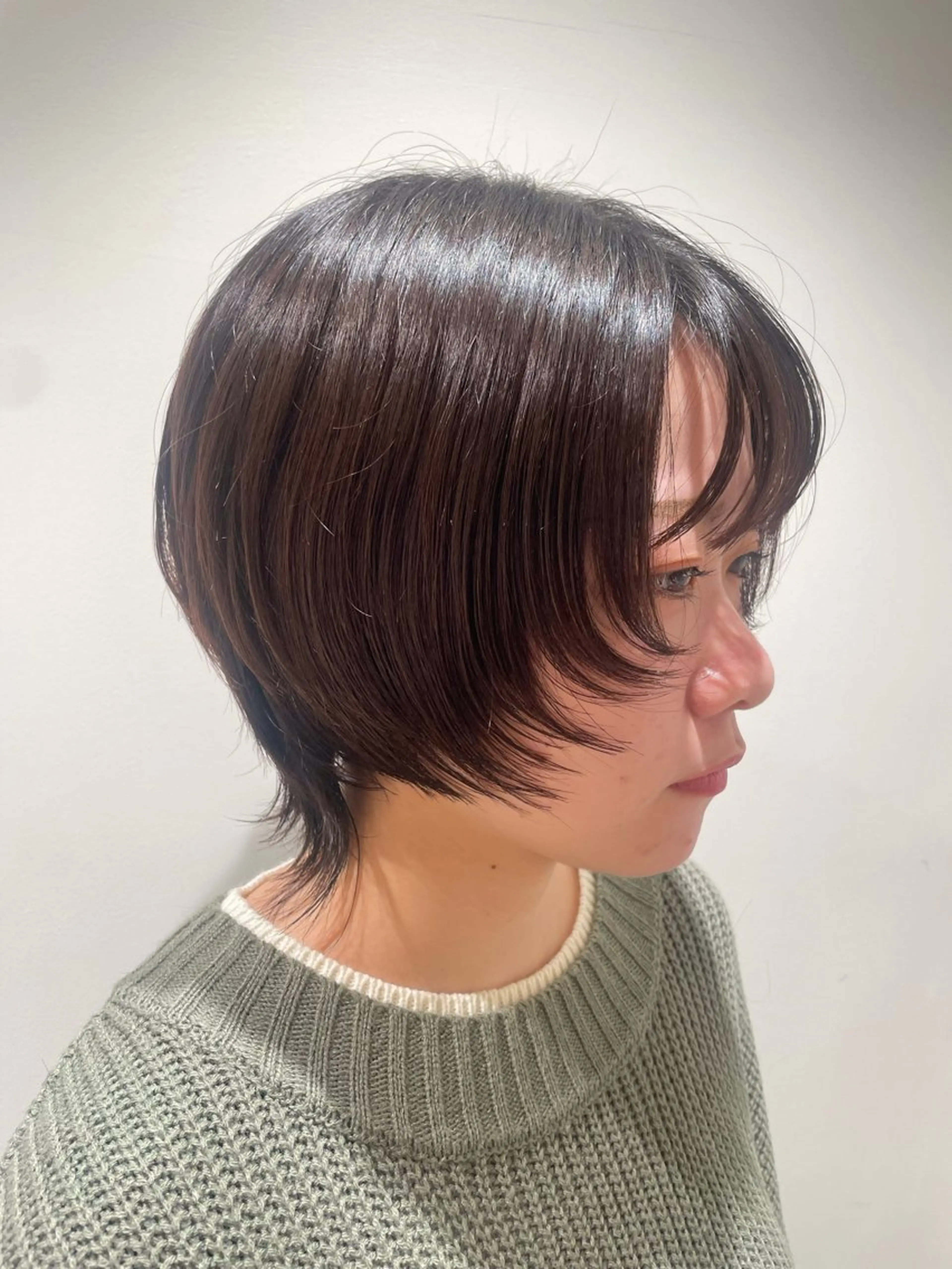 ショート 顔周りカット レイヤーカット ショートヘア ウルフカット 暖色/ブリーチ/メン ズパーマ/ﾐﾜﾁｶｺのヘアスタイル