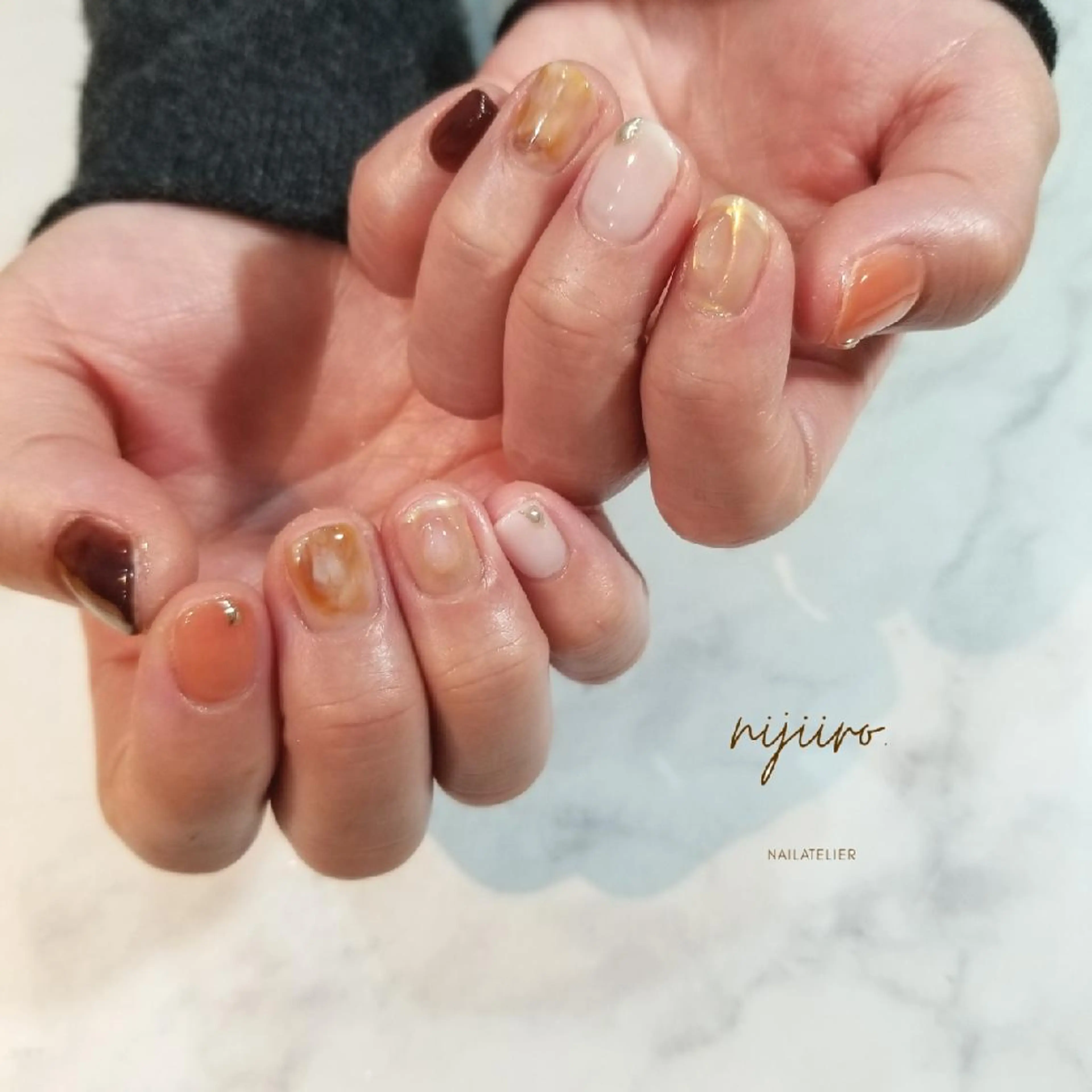 ネイル ニュアンスネイル ハンドネイル nijiiro🌈 サトウのネイルデザイン