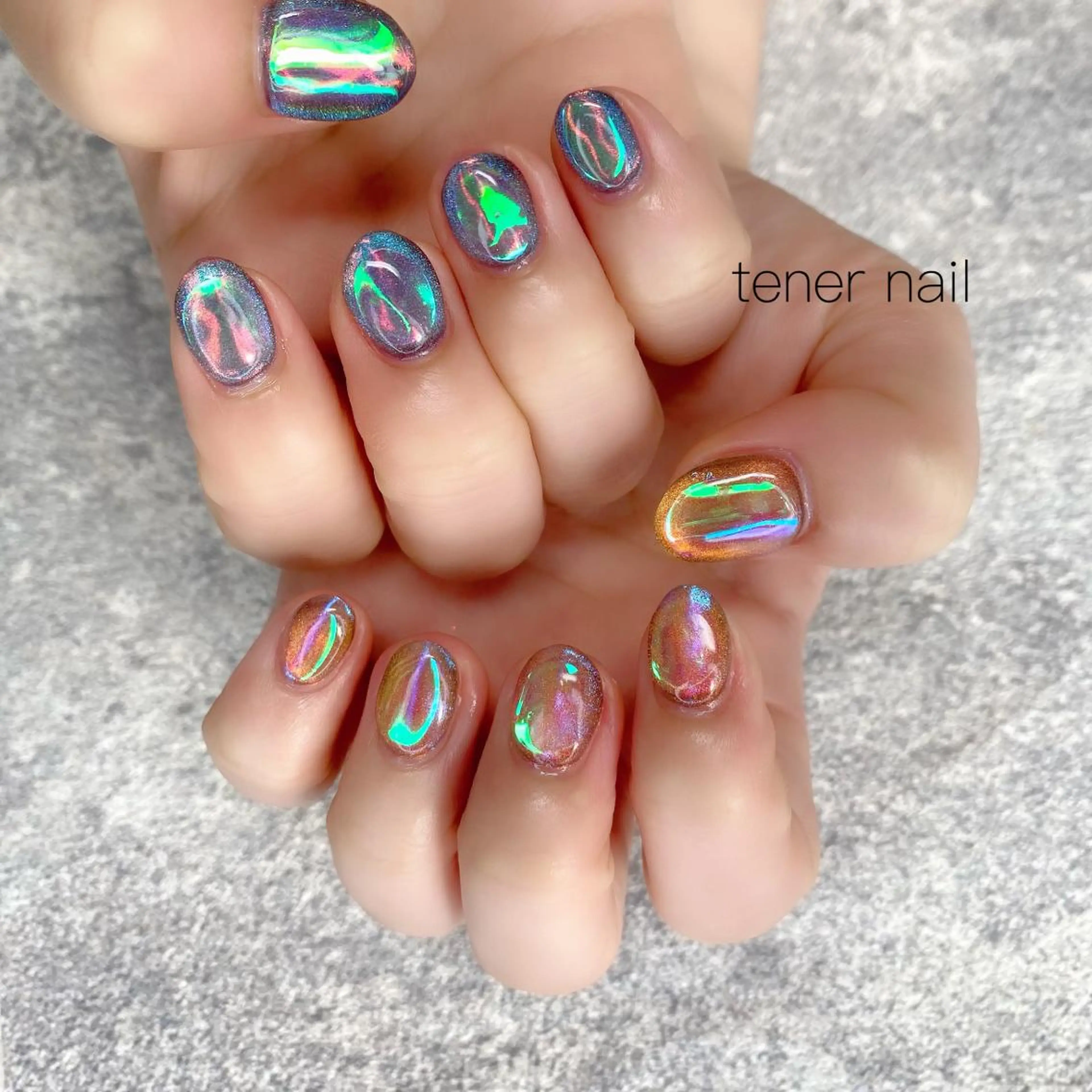 ネイル 氷ネイル・うるうるネイル テネルネイル tener nailのネイルデザイン