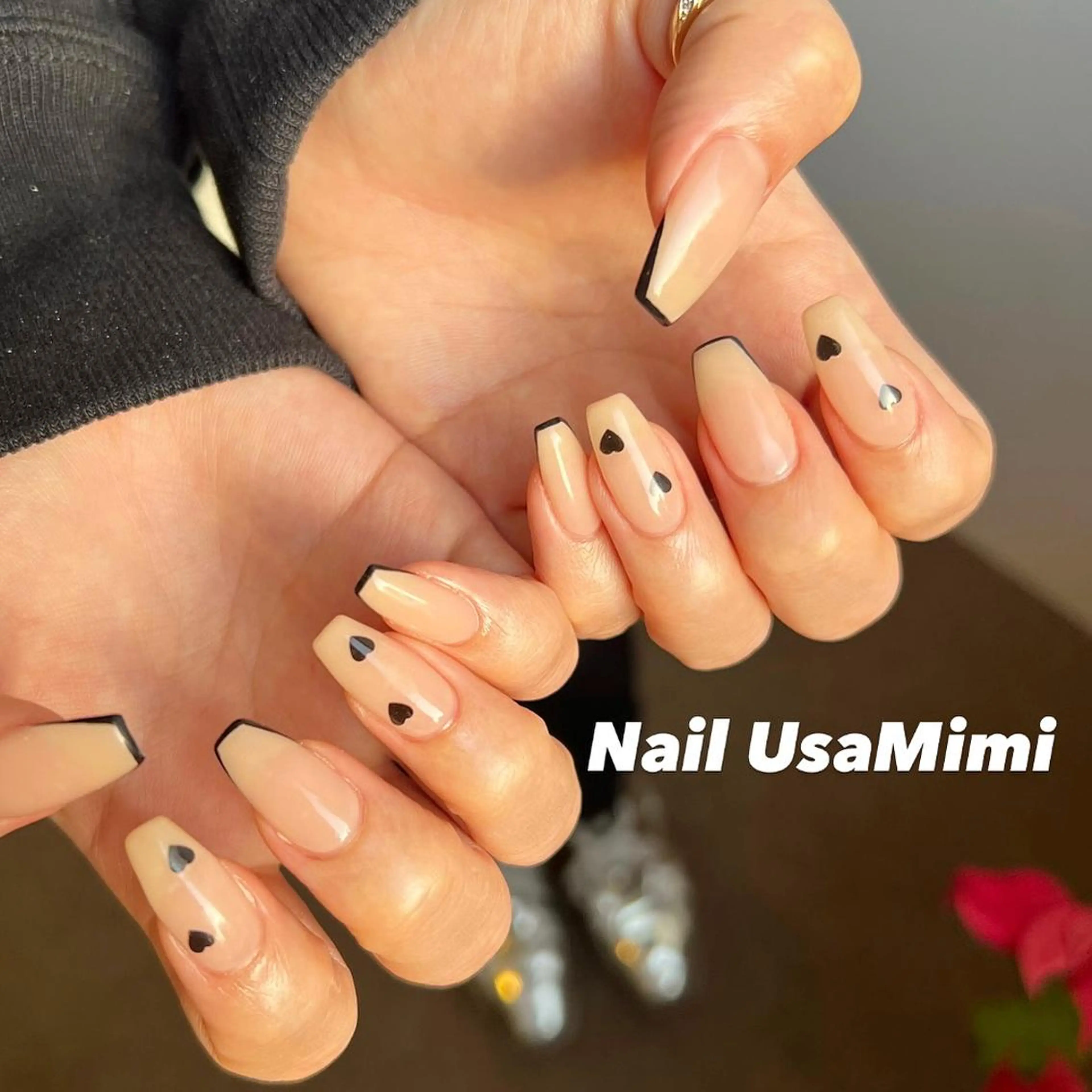 ネイル フットネイル ジェルネイル マグネットネイル 持ち込み ニュアンスネイル 本町ネイルNail UsaMimiのネイルデザイン