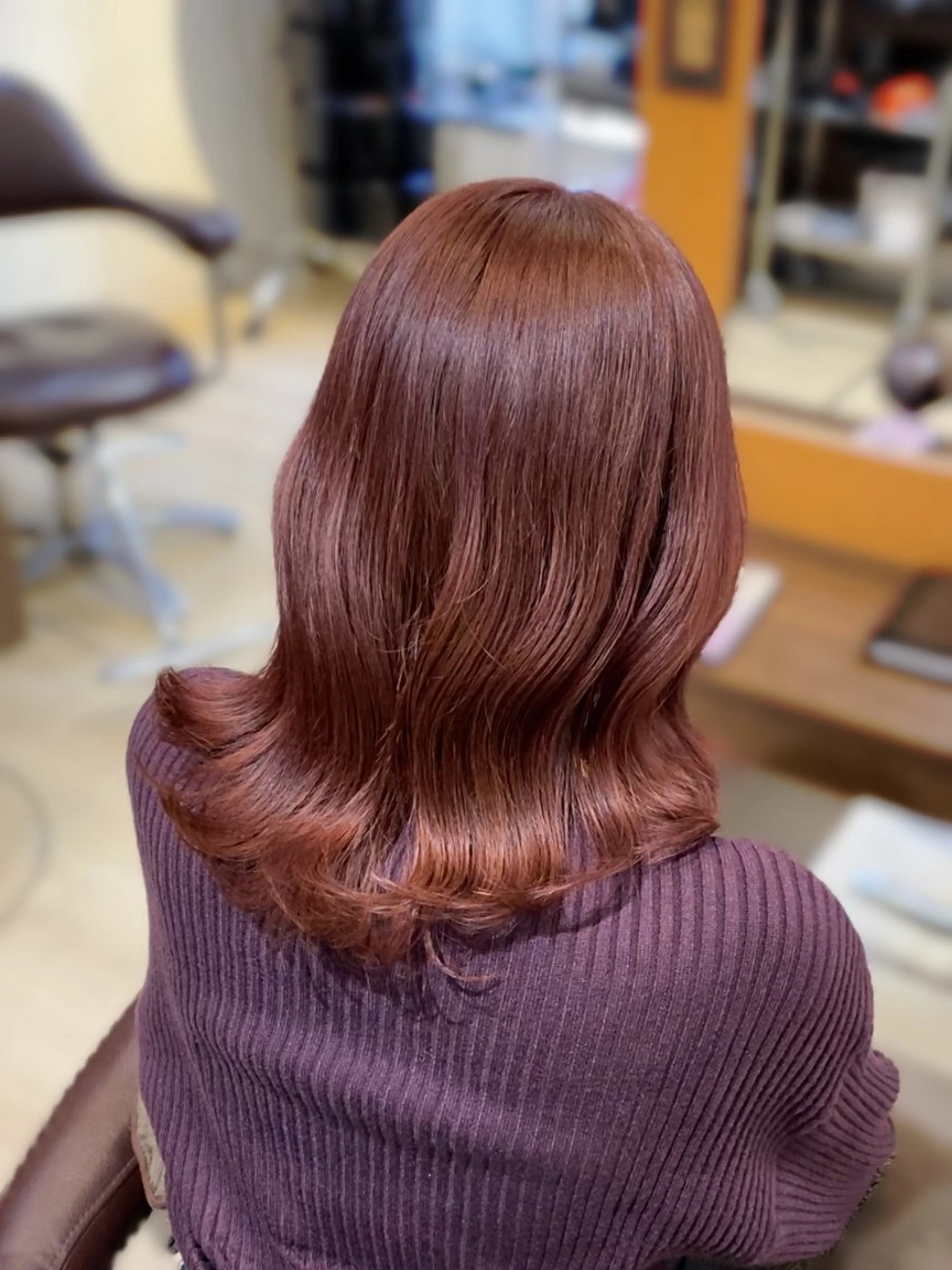 セミロング カラー カット ヘアカラー トリートメント RINA🦋 【韓国風/艶髪】のヘアスタイル