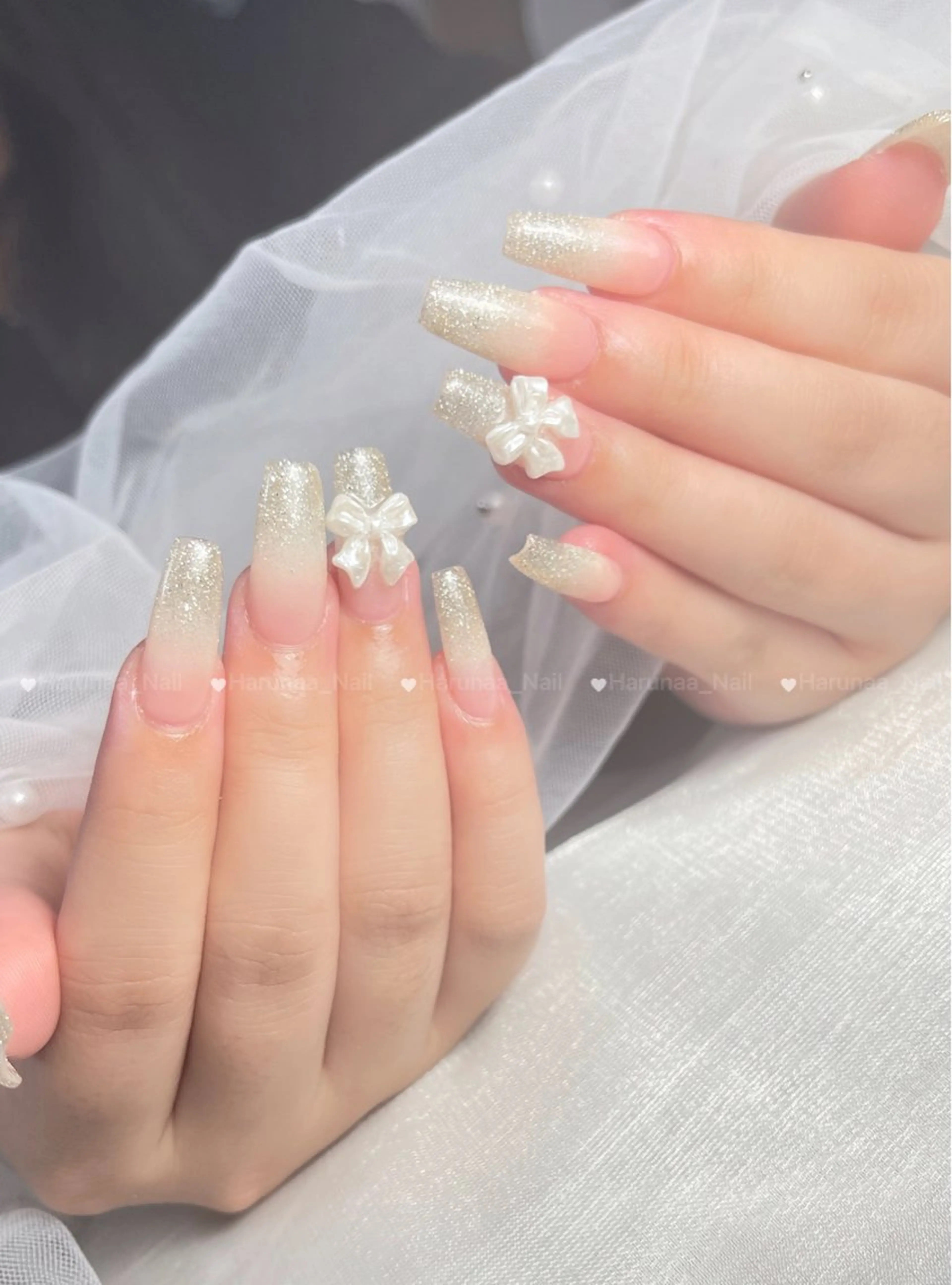 ネイル チークネイル フレンチネイル グラデーション キラキラネイル マグネットネイル ハンドネイル FUJI Nail Salonのネイルデザイン