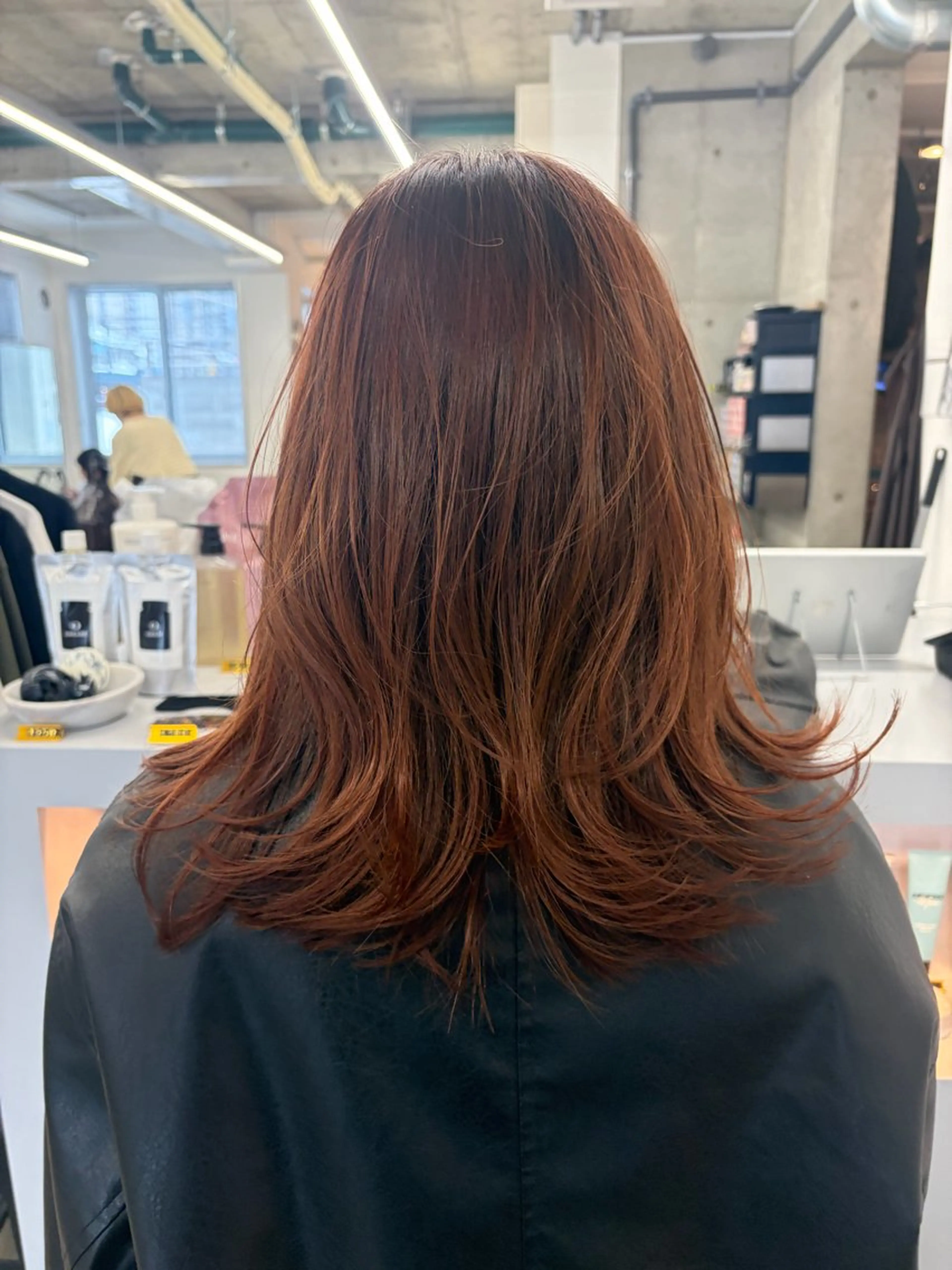 セミロング レイヤーカット カット ヘアカラー トリートメント cana 札幌レイヤースタイルのヘアスタイル