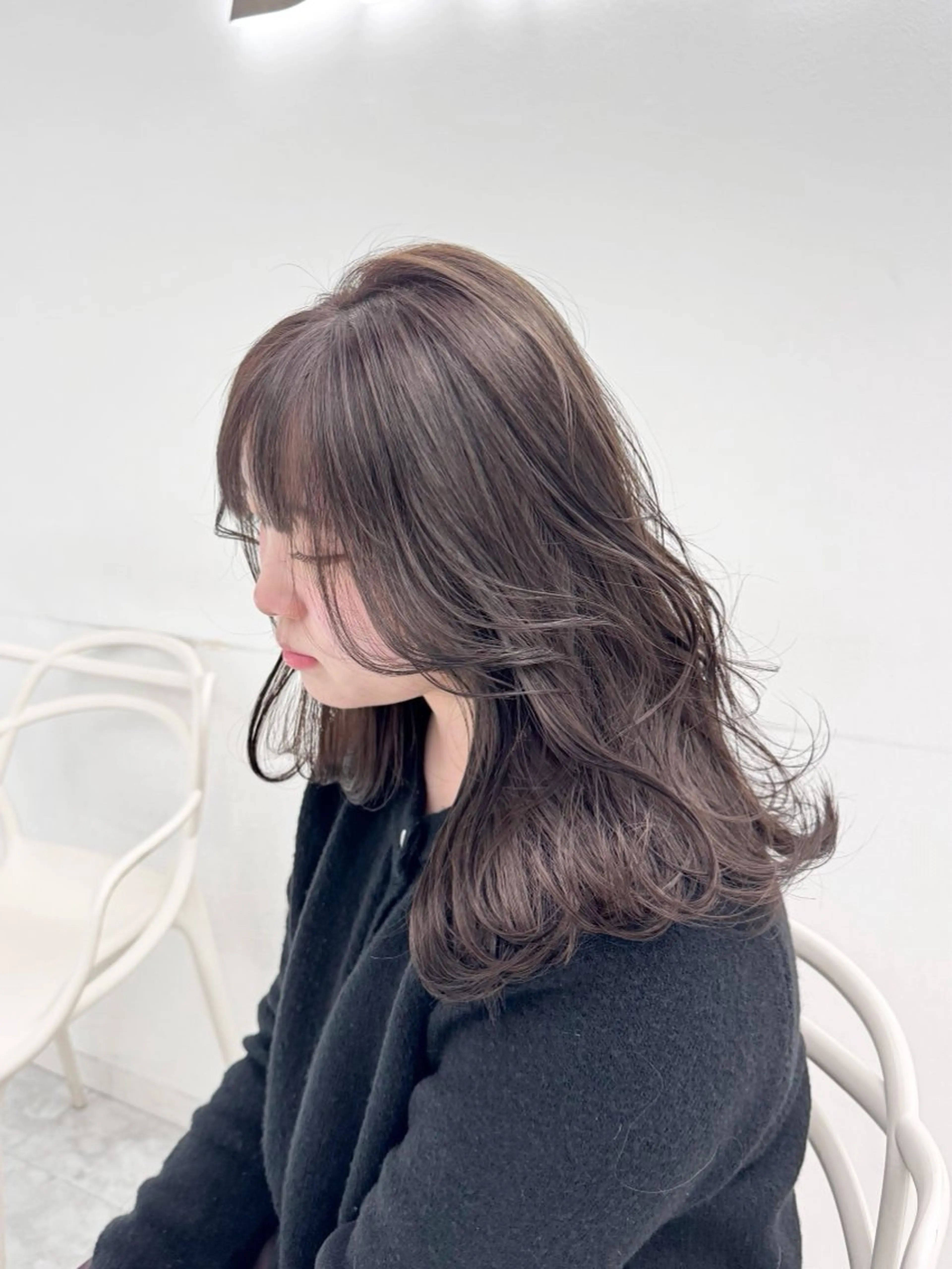 セミロング カット ヘアカラー トリートメント ヘアセット 韓国系支持率No.1 レイヤー特化/きょうのヘアスタイル