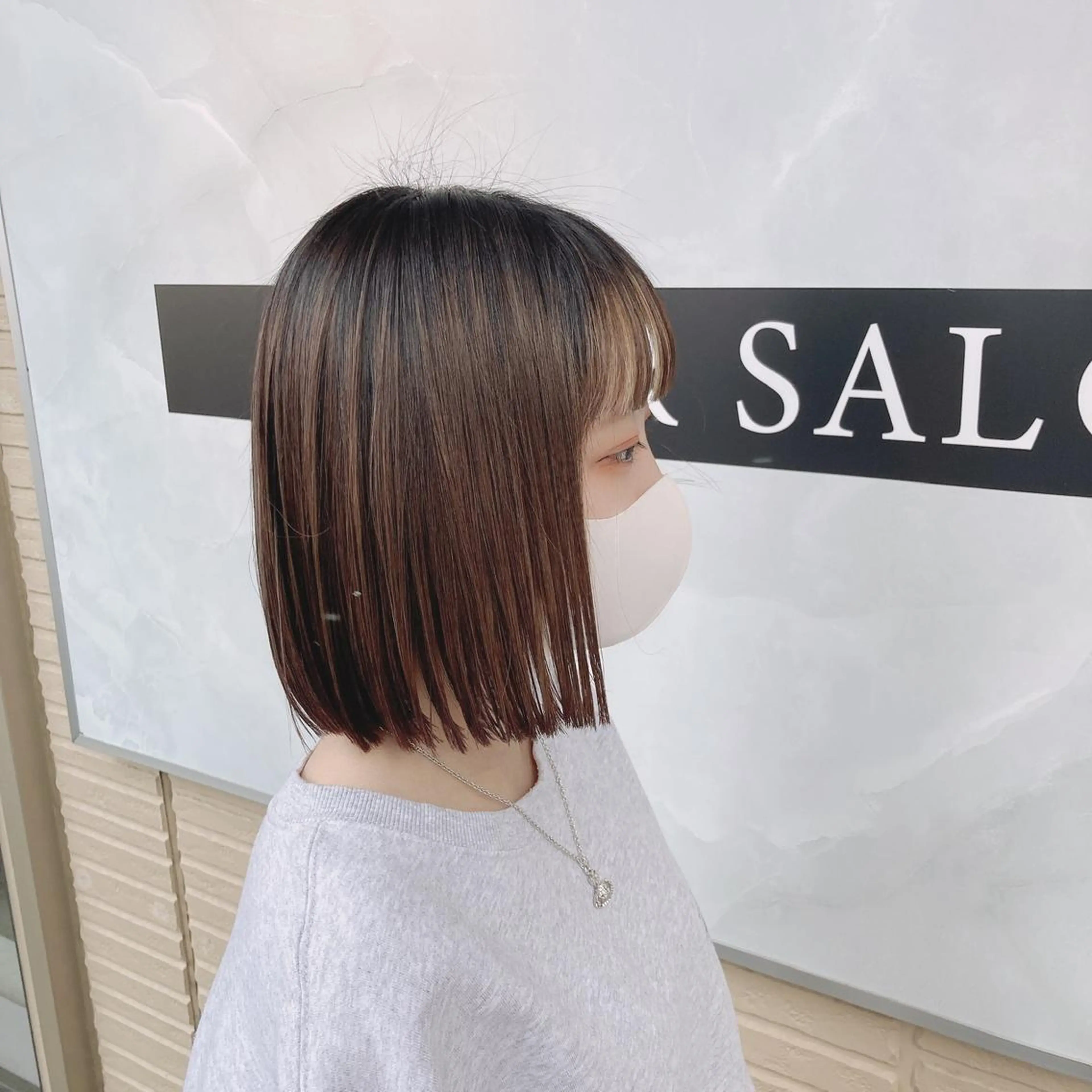 ショート 切りっぱなしボブ ボブ タンバルモリ 韓国風ヘア Mood hair salon所属・髪質改善.縮毛矯正 ×韓国ヘアyukiのヘアスタイル
