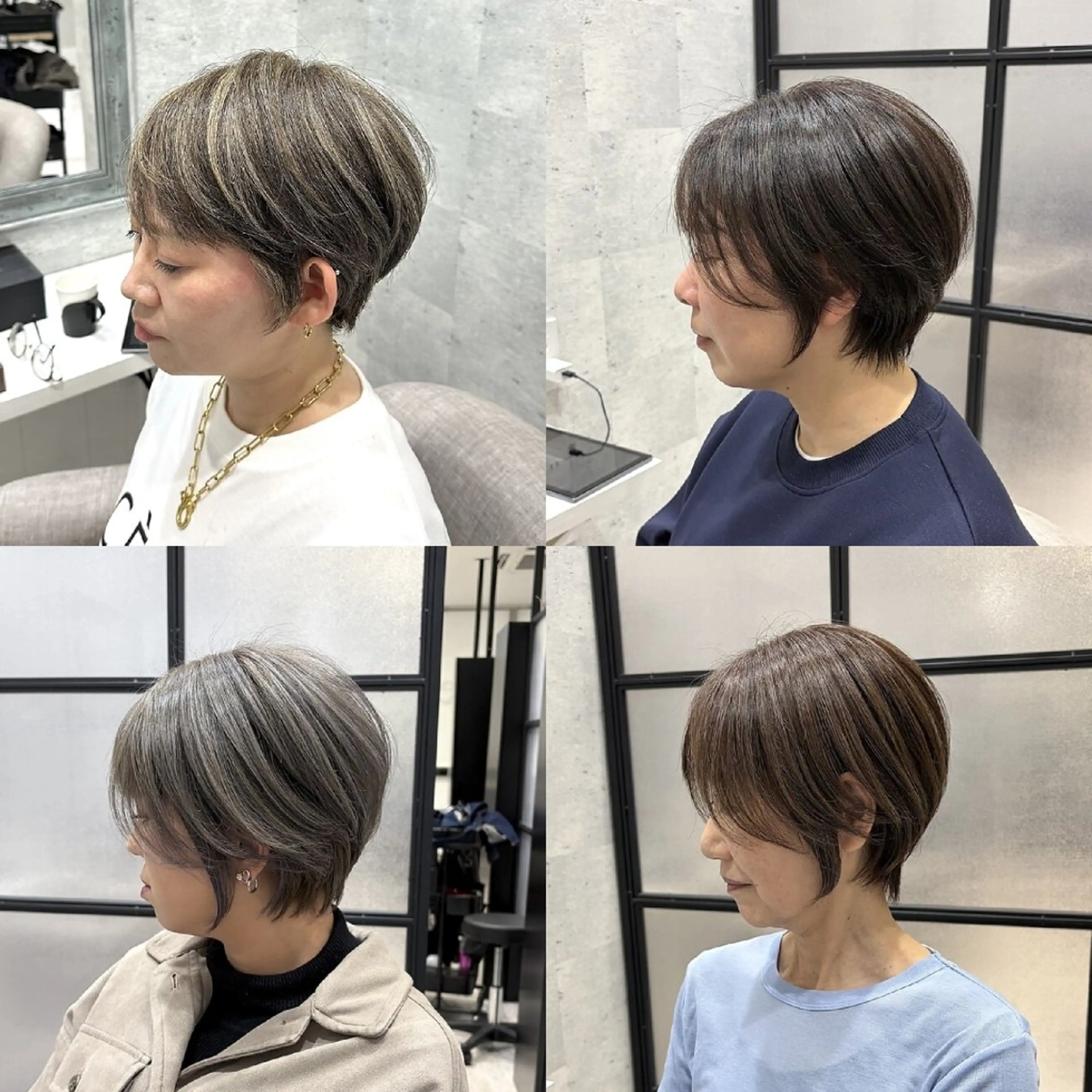 ショート カラー トリートメント 大人上品な白髪ぼかし ☆【TAKASHI】のヘアスタイル