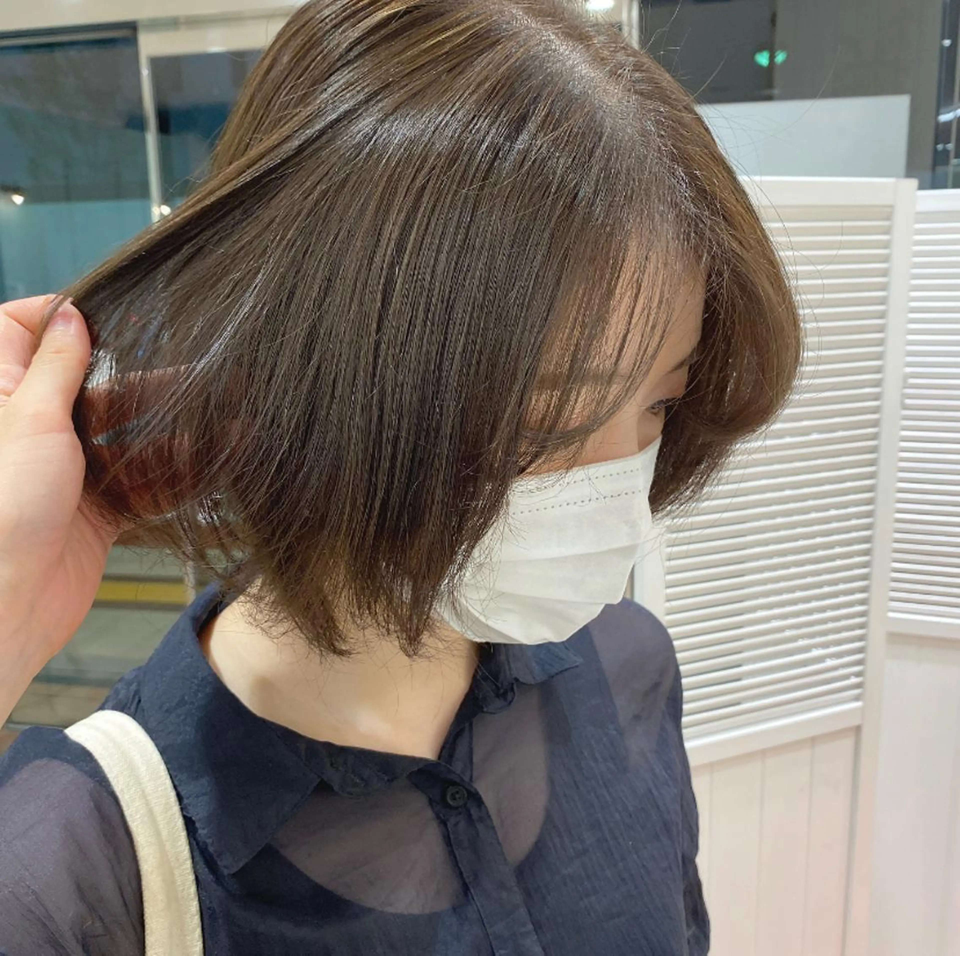 ショート カラー ブリーチ ブラウンカラー 透明感カラー グレージュ ミルクティーブラウン カット ヘアカラー ayaka #パーマ#アレンジのヘアスタイル