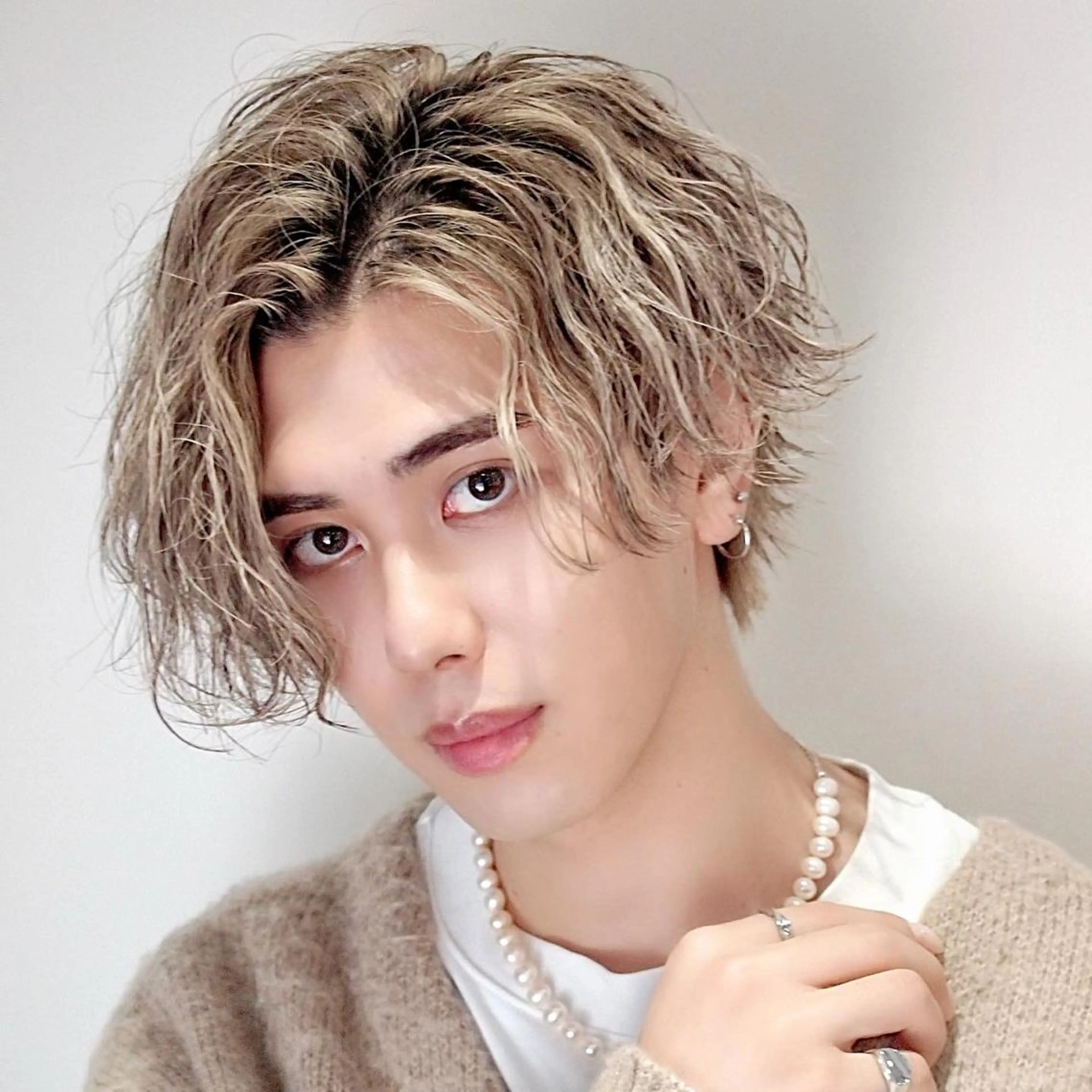 カラー メンズ メンズブリーチ ブリーチ トレンドパーマ‼️ NAOKI💥のヘアスタイル