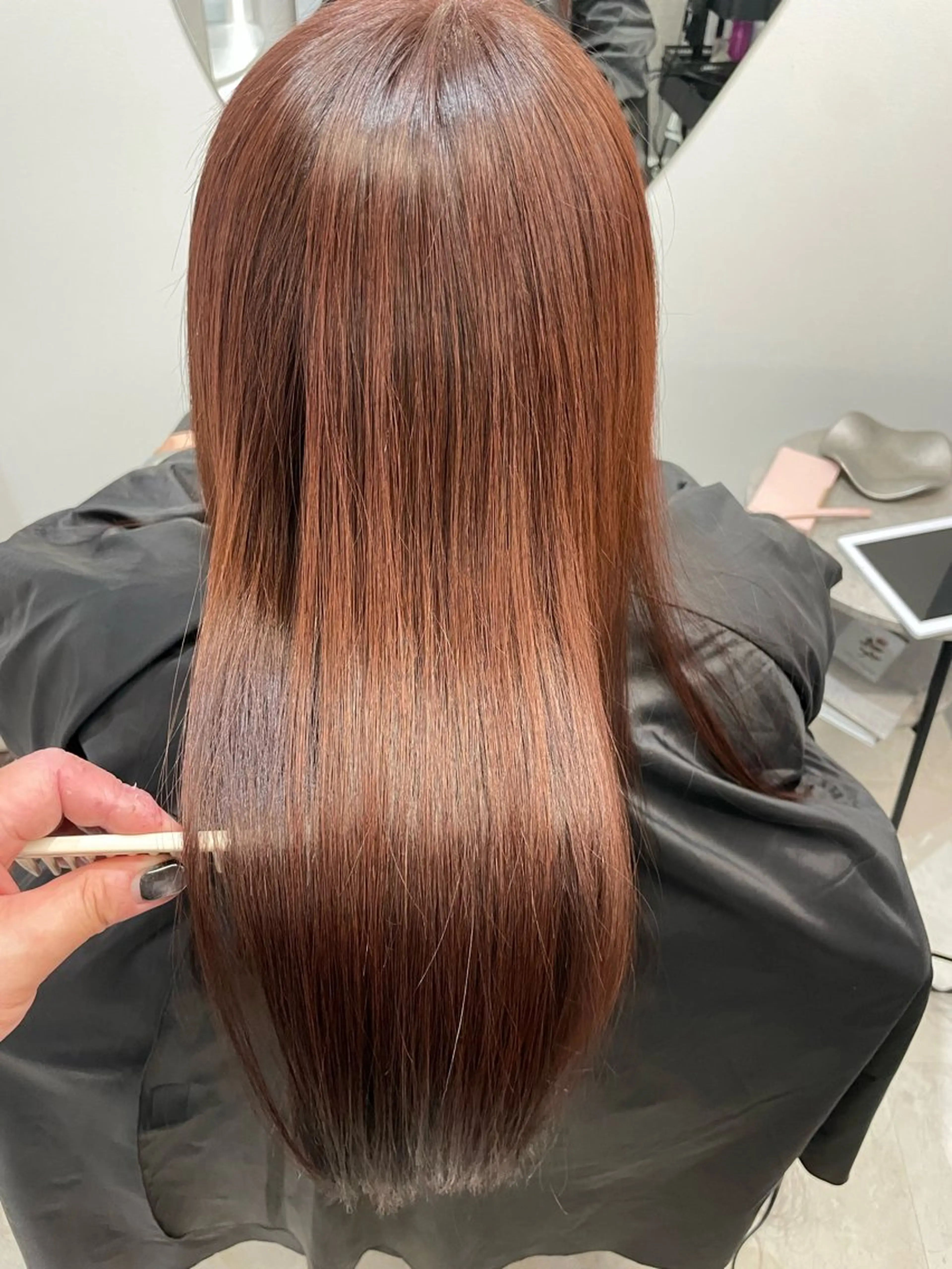 ロング ピンクラベンダー 髪質改善 ヘアカラー トリートメント ショート✨縮毛矯正 メゾンカシミヤ宮崎のヘアスタイル