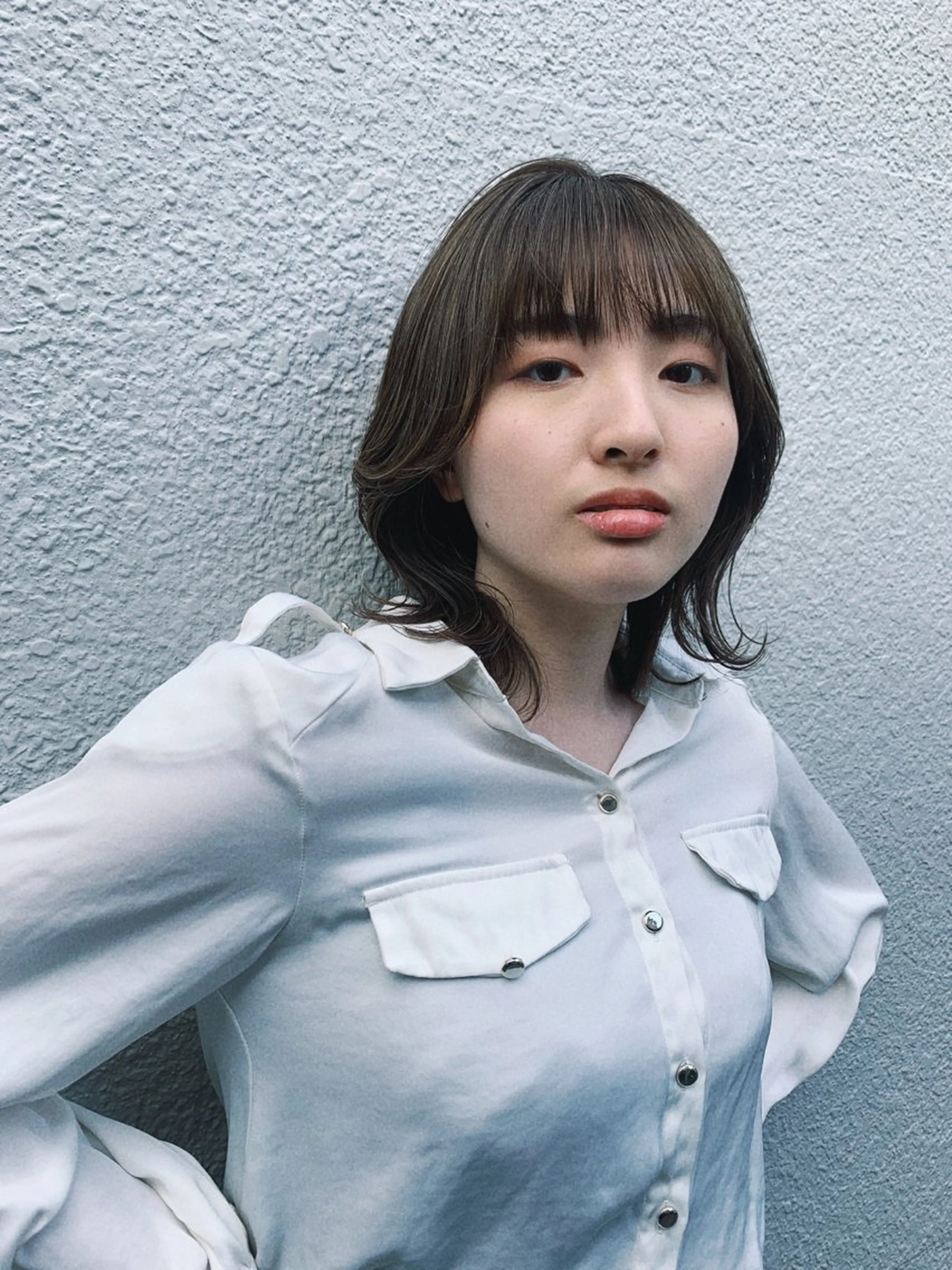 ミディアム カラー カット ヘアカラー ルーツカラー/ デザインカラー/井川のヘアスタイル