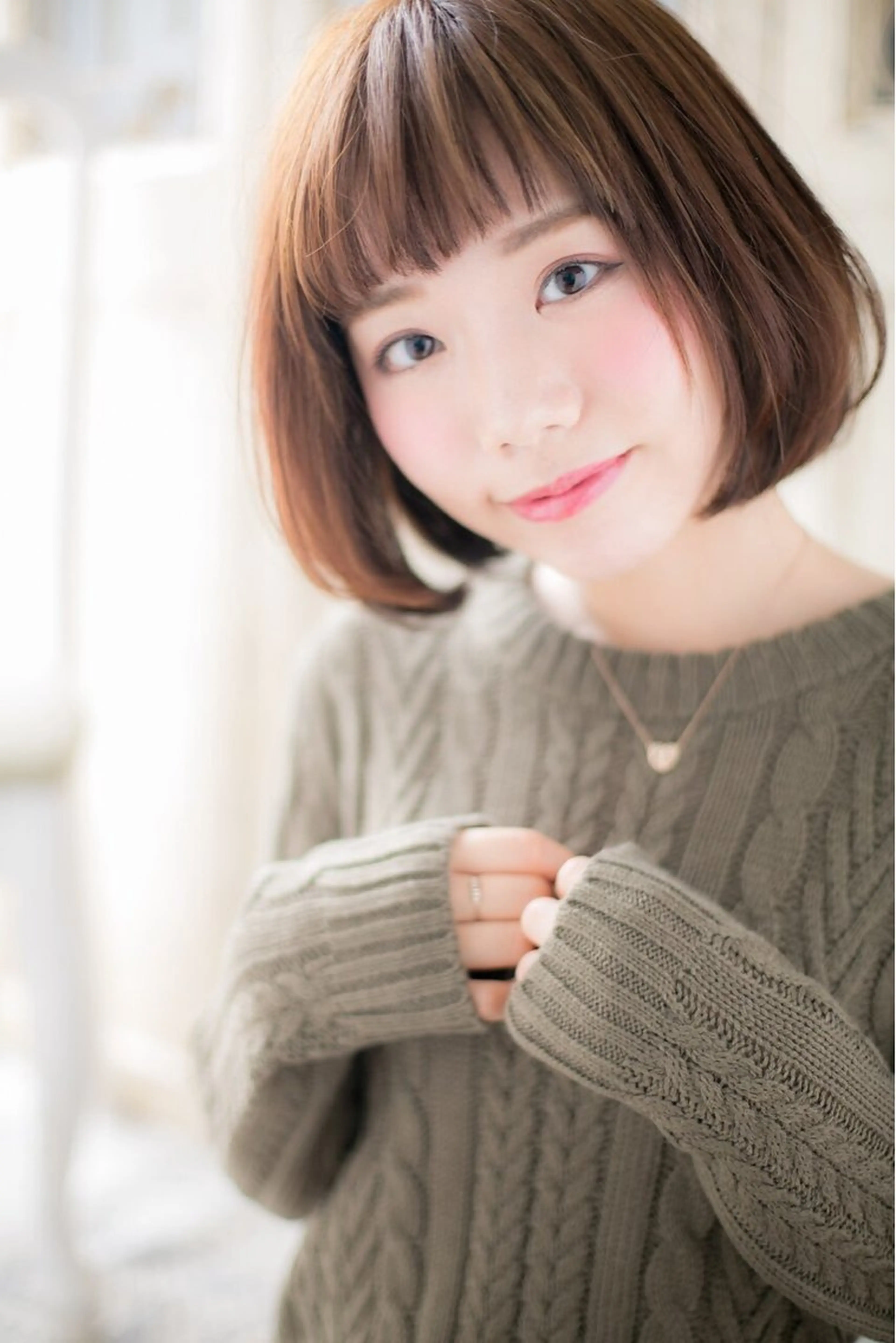 ショート 縮毛矯正×髪質改善 カラー×クロスパーマのヘアスタイル