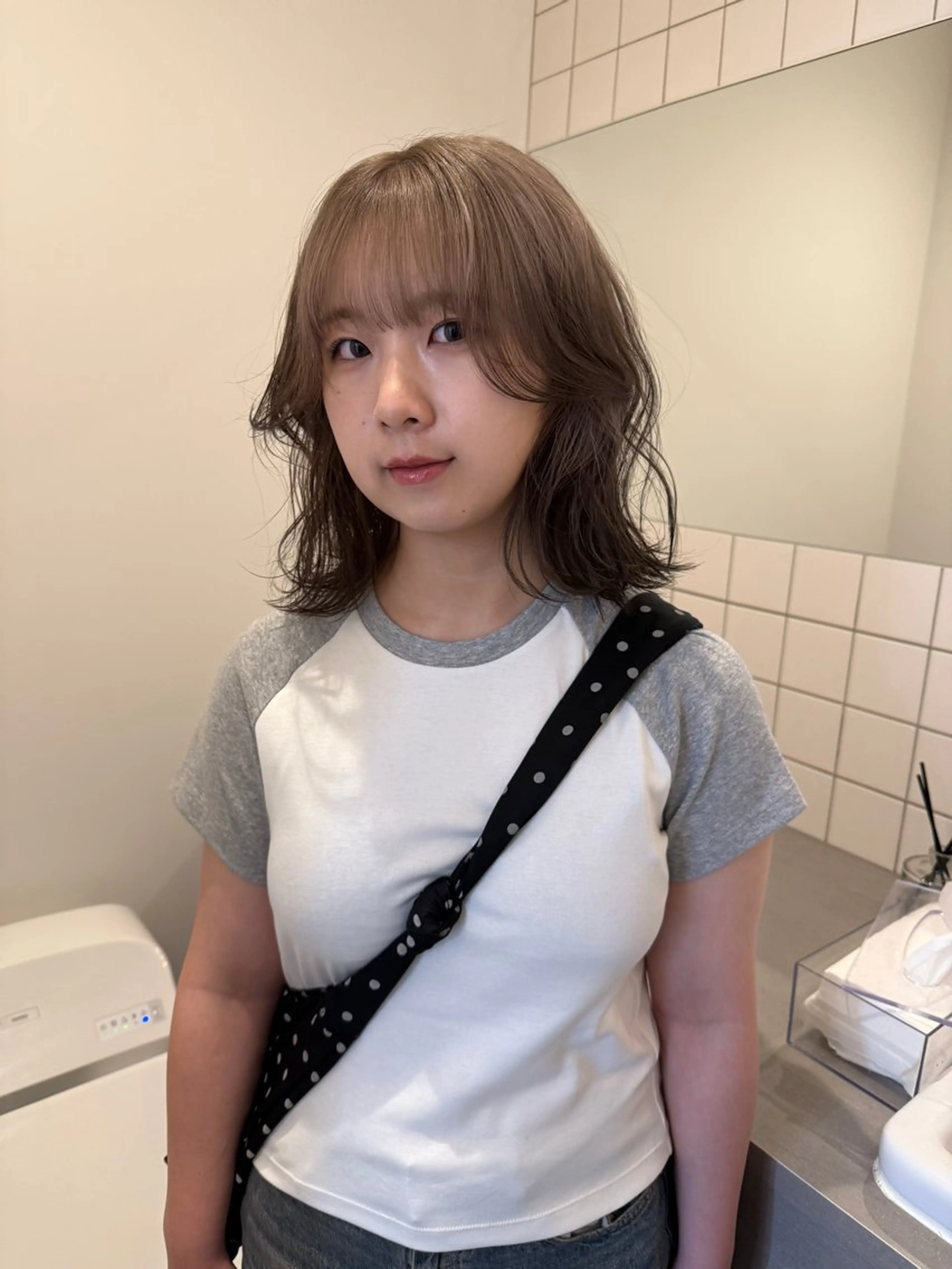 ミディアム ヘアカラー 舟橋耀/ブリーチカラ ー/レイヤーカットのヘアスタイル