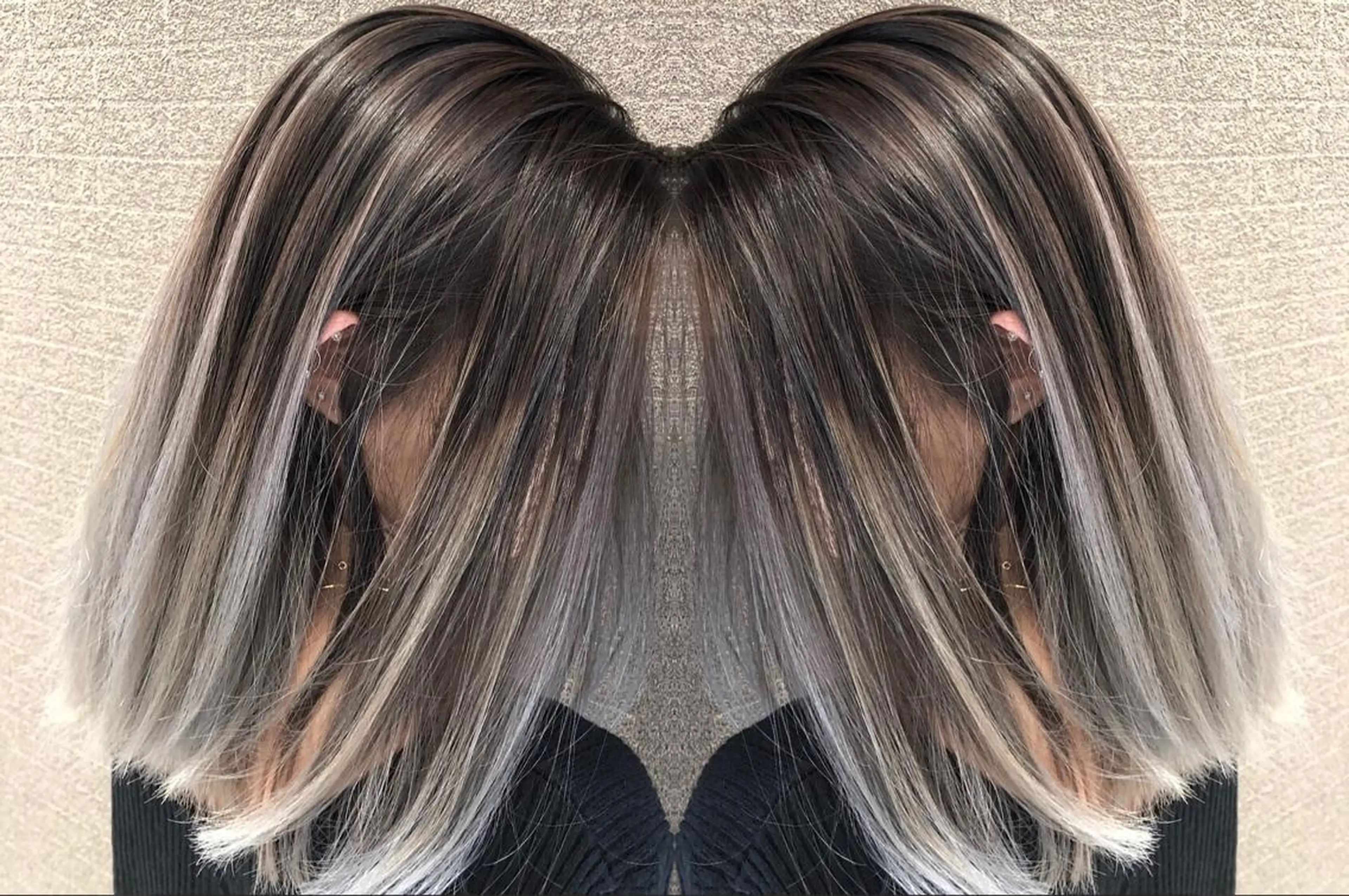 ミディアム ハイライト レイヤーカット アンドウ ユウ/ レイヤーカット/韓国のヘアスタイル