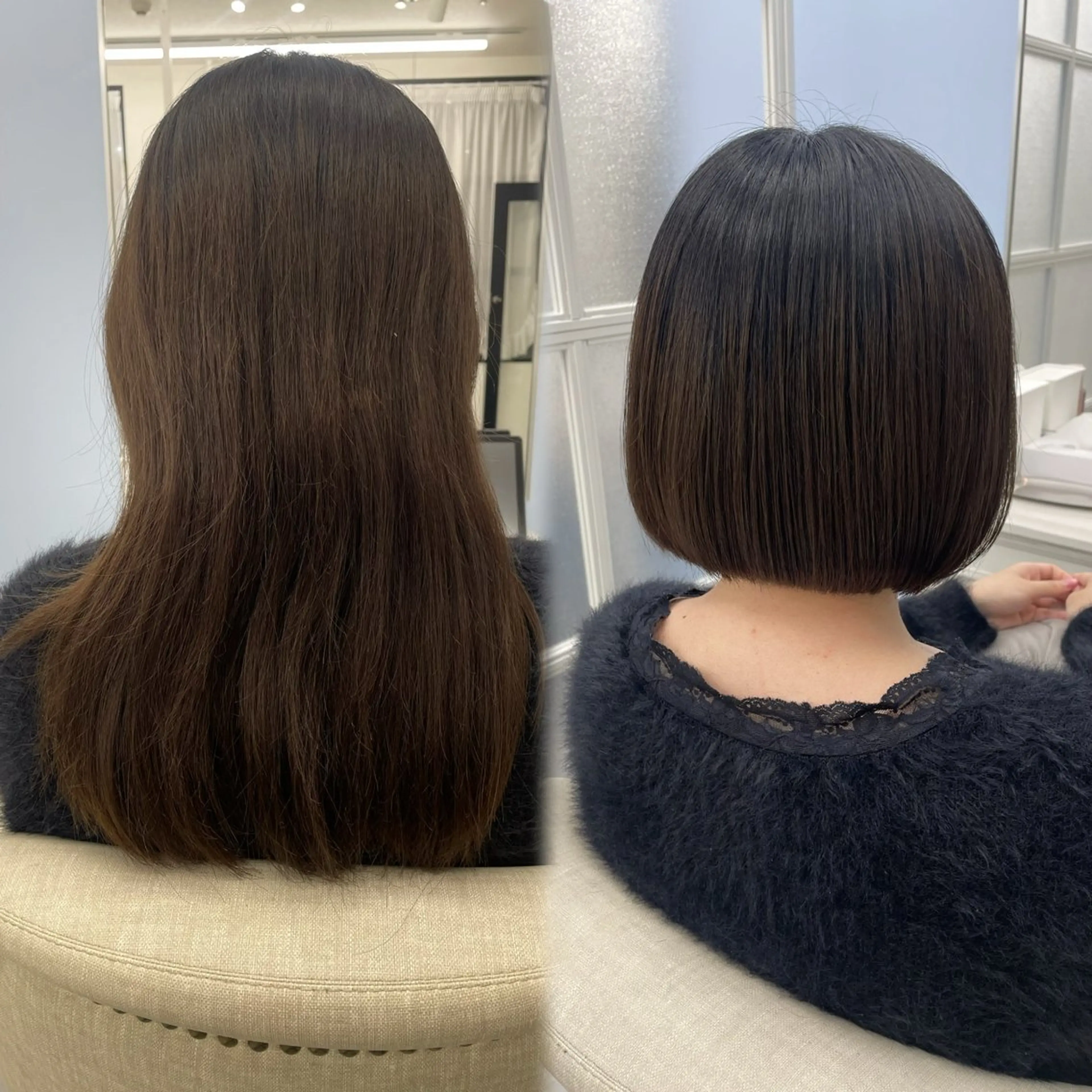 ミディアム カット 縮毛矯正 髪質改善矯正/カラー /吉祥寺 mariのヘアスタイル