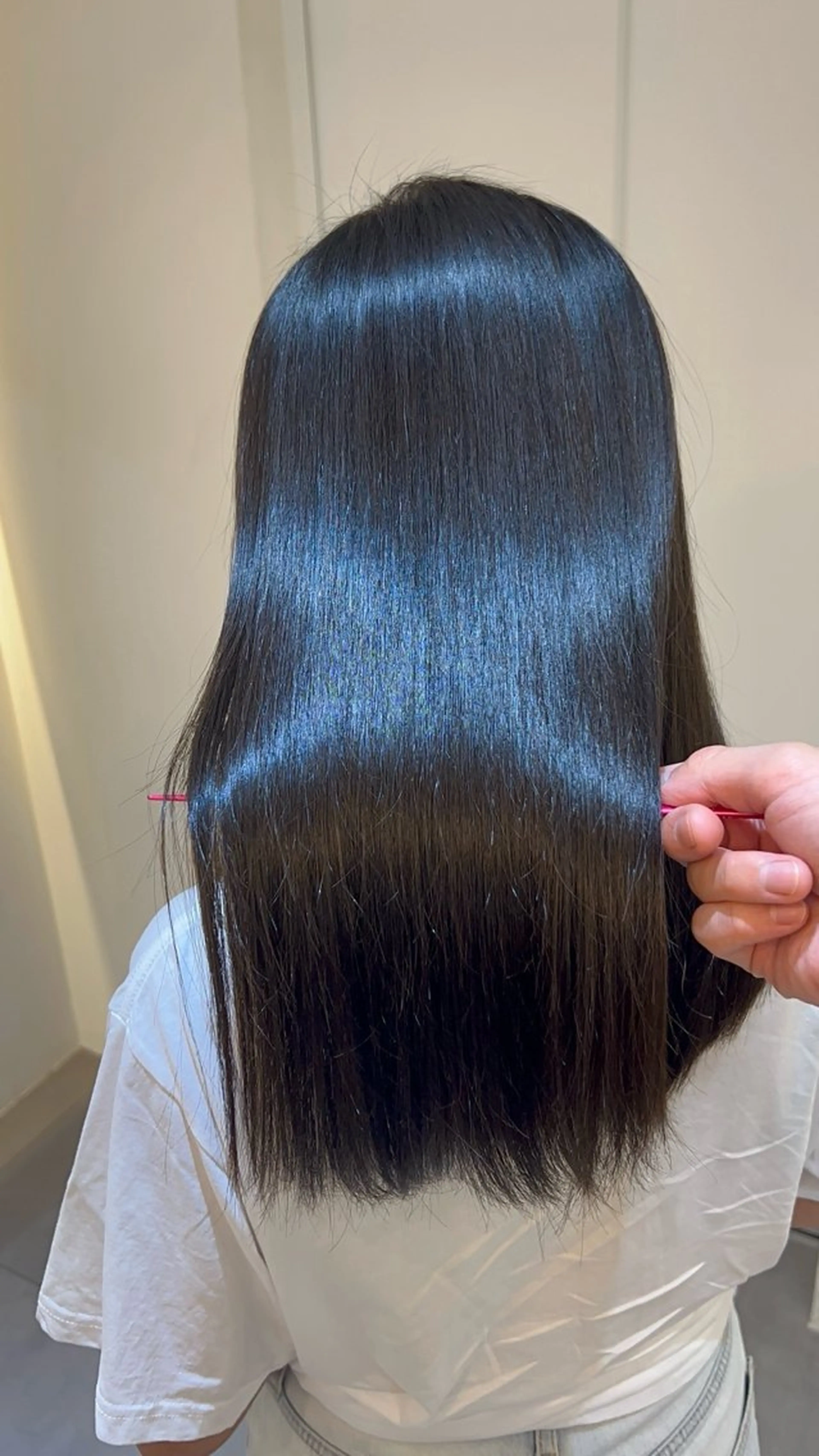 セミロング 縮毛矯正 縮毛矯正 🫧daito/艶髪 /透明感カラー🫧のヘアスタイル