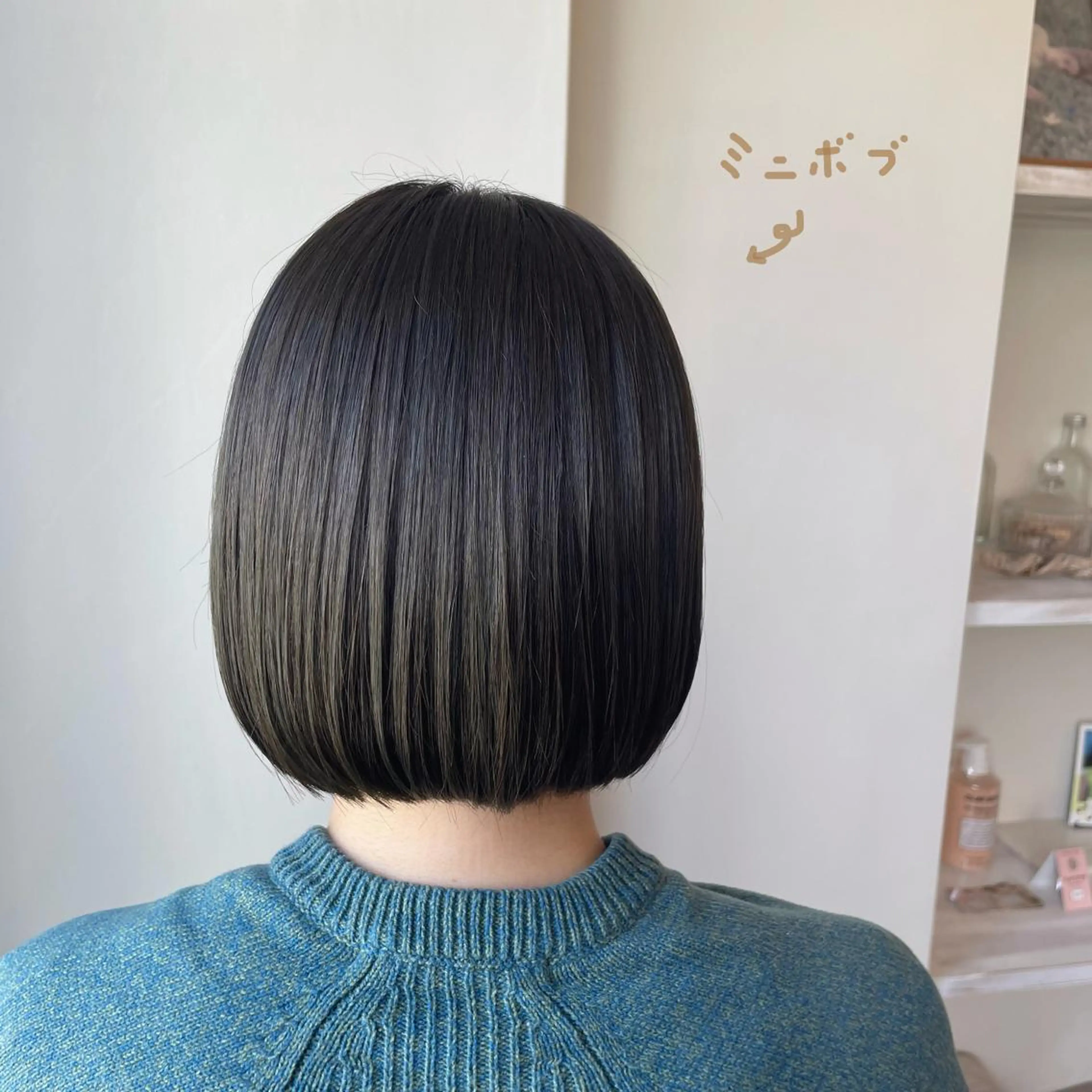 ショート カラー オリーブグレー カット ヘアカラー ボブウルフ／ボブ Satsuki【名駅のヘアスタイル