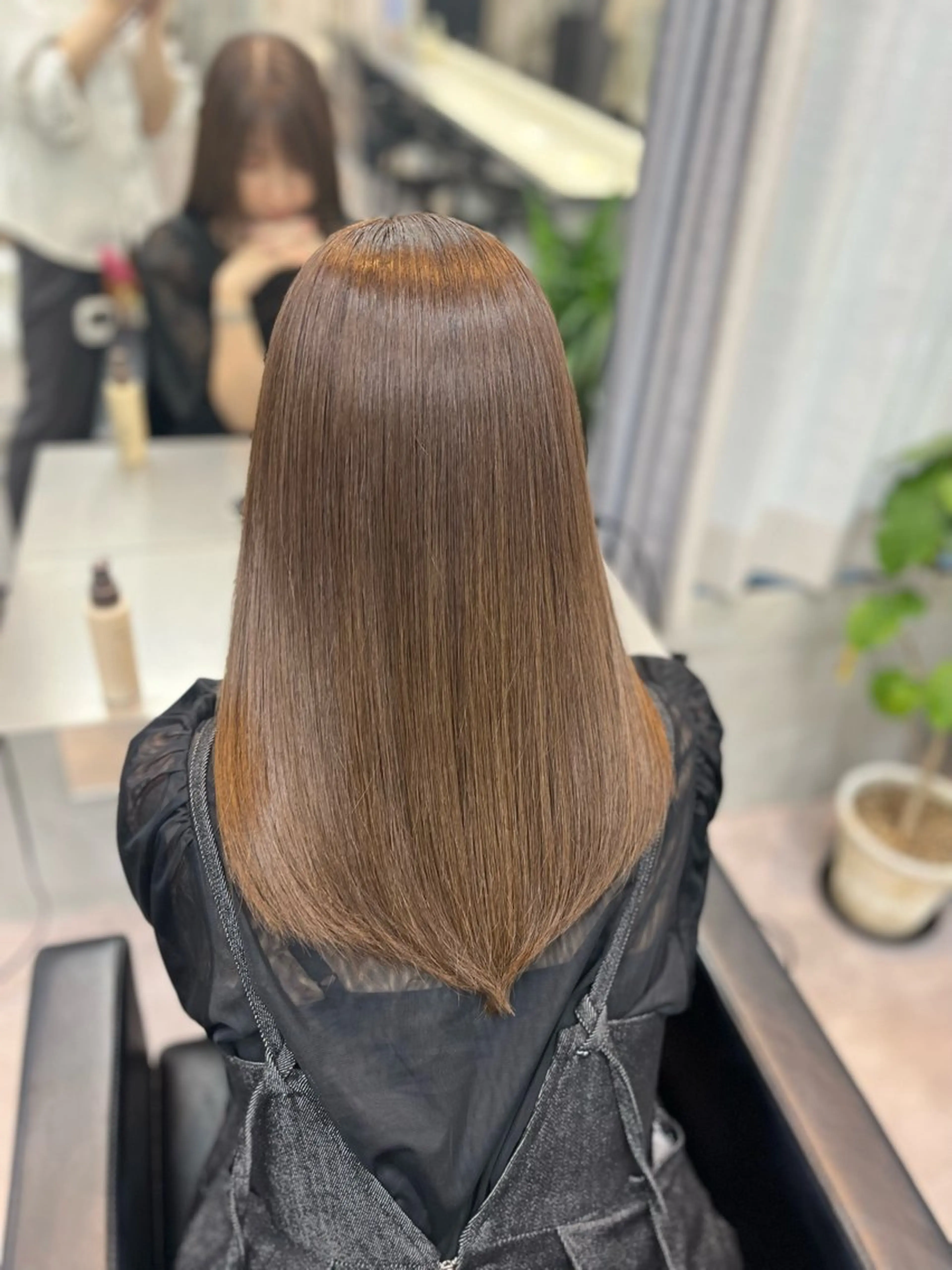 ロング カット 縮毛矯正 タク エルのヘアスタイル