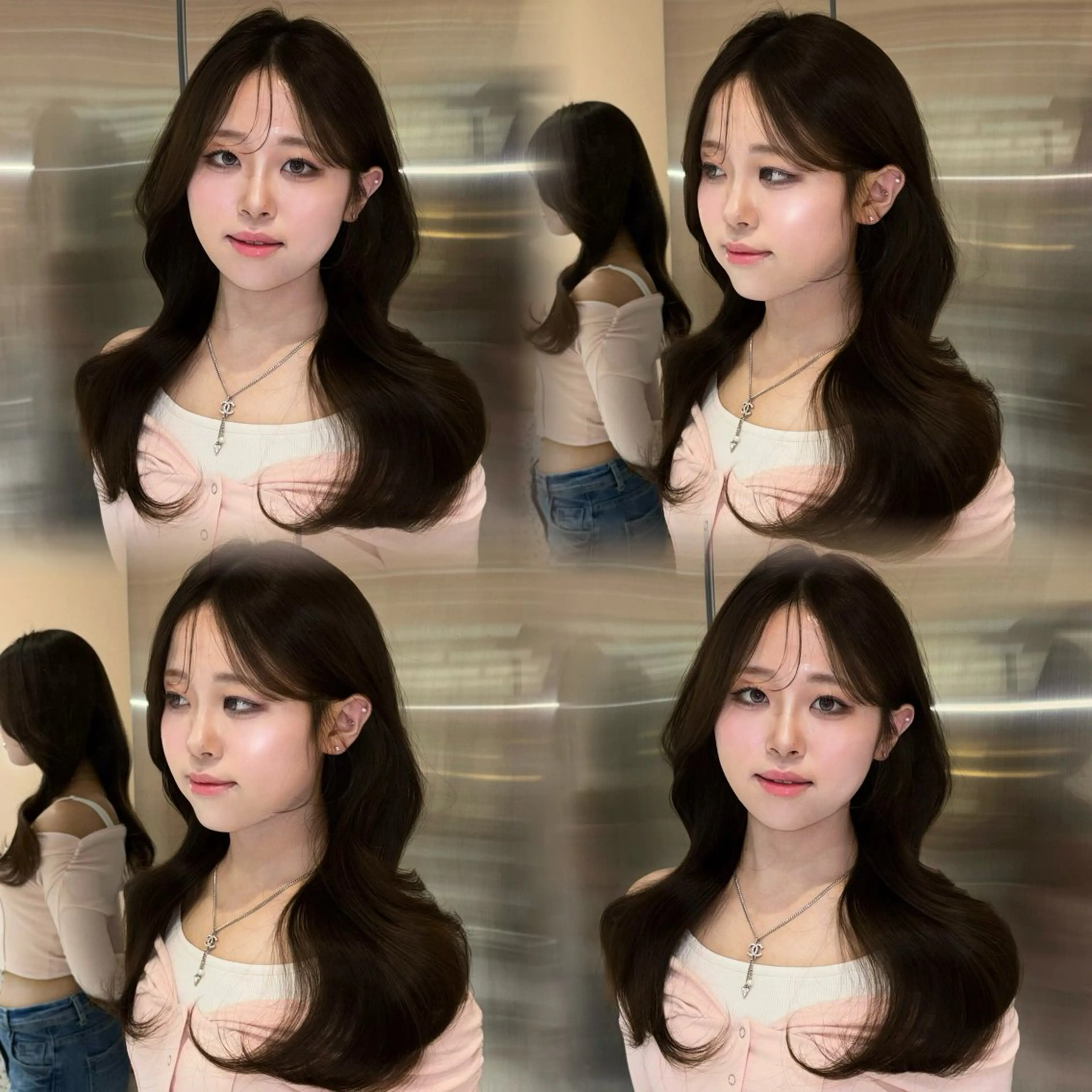 ロング カラー ヘアアレンジ 透明感カラー 韓国風ヘア レイヤーカット ワンホンヘア カット ヘアカラー トリートメント 韓国ヘア/ロー レイヤー/Rumiのヘアスタイル