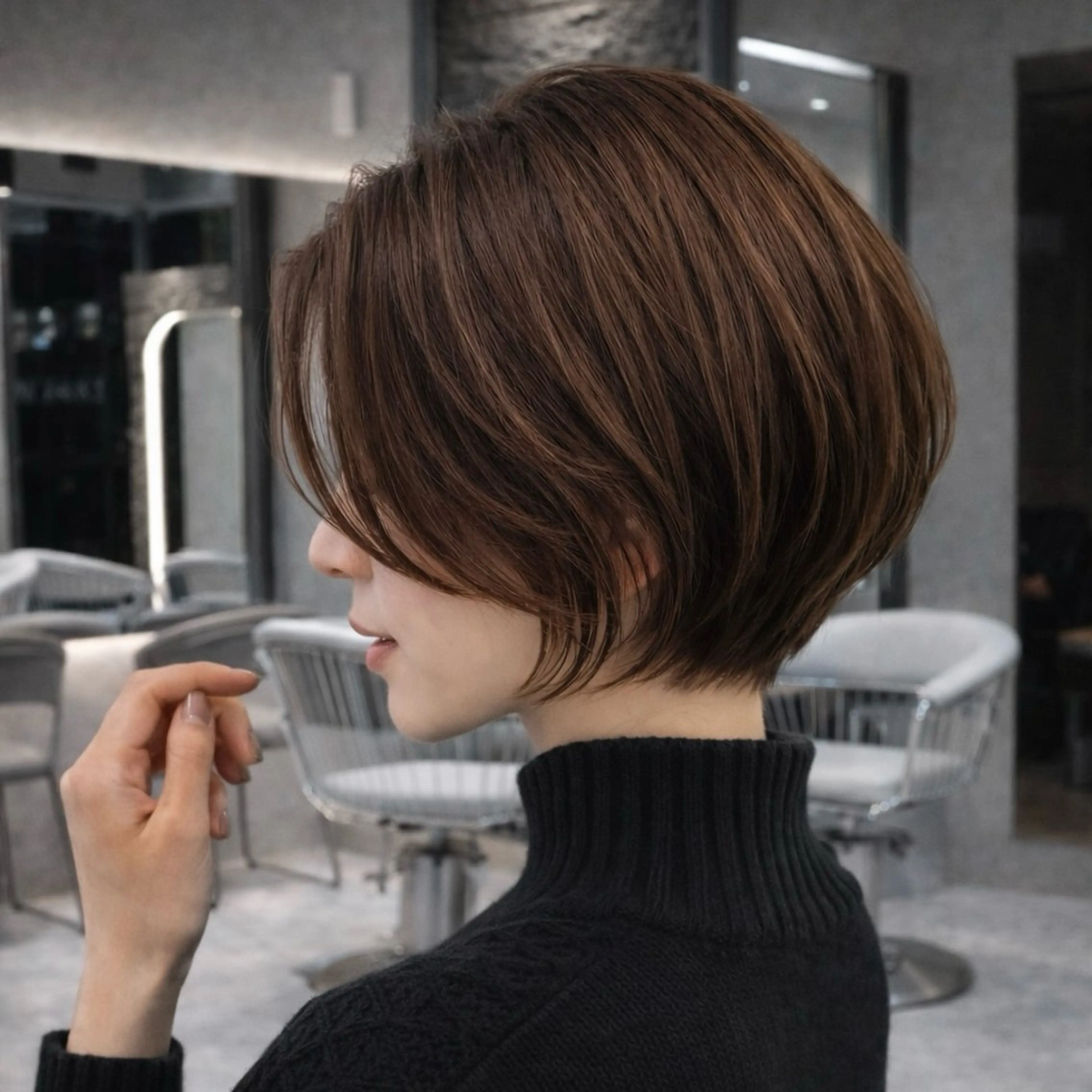 ショート カット ヘアカラー トリートメント 《髪質改善✖️レイヤ ー🩶》ナオヤのヘアスタイル
